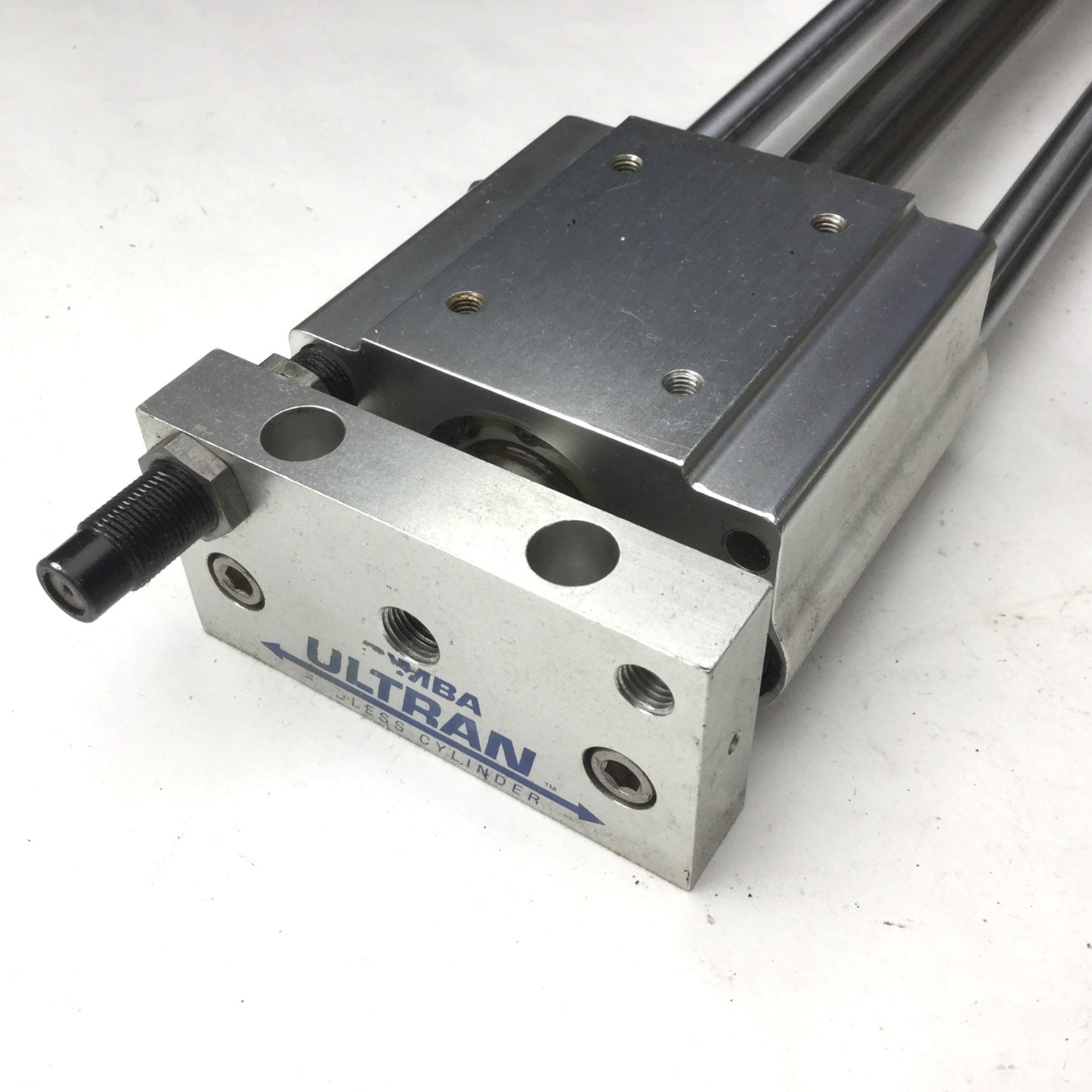 Used Bimba Ultran Rodless Cylinder, Travel: 16", 2" x 2-7/8" Stage Area, 21.25" Total