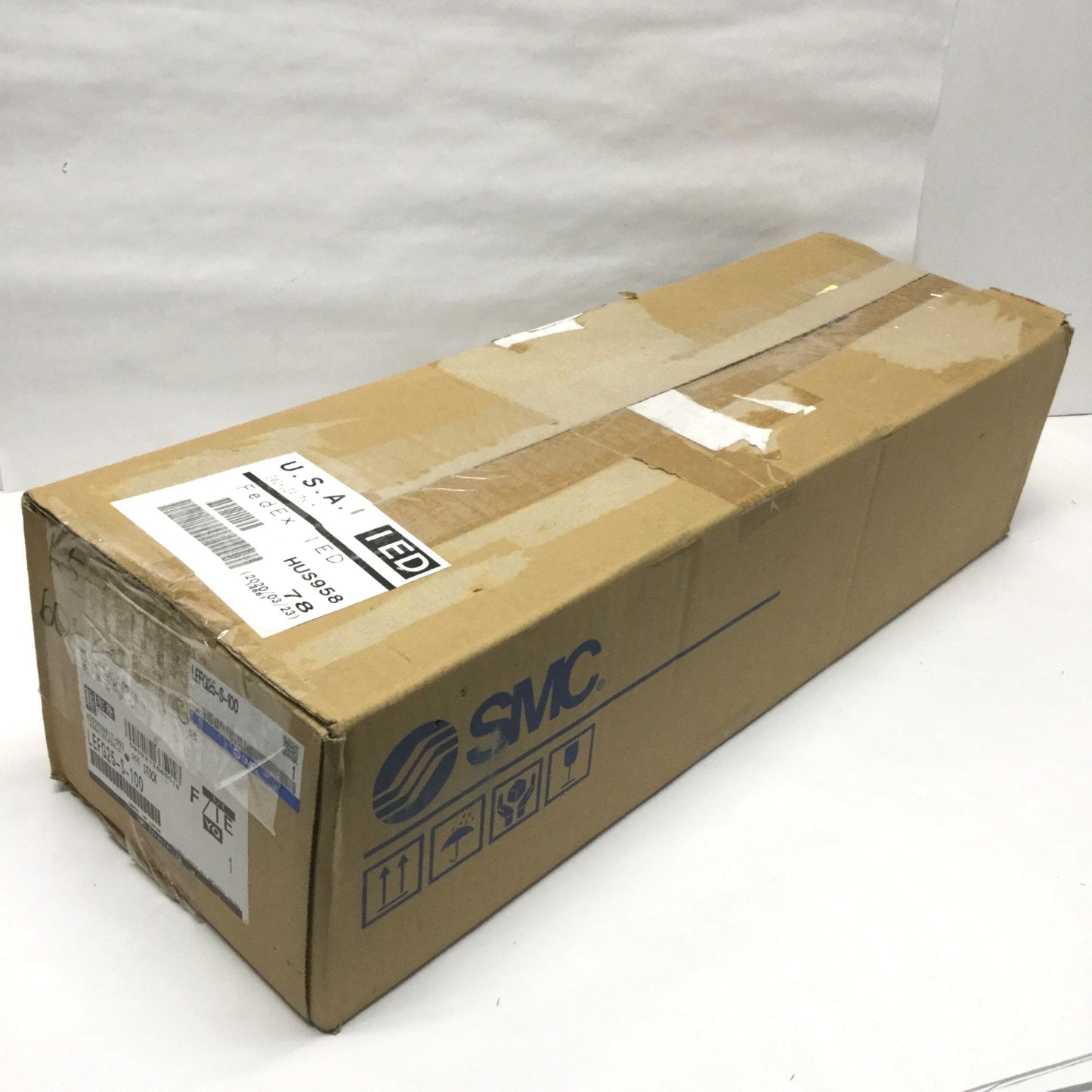 New SMC LEFG25-S-100 Ball Screw Drive Actuator Support Guide Dummy, 100mm Stroke