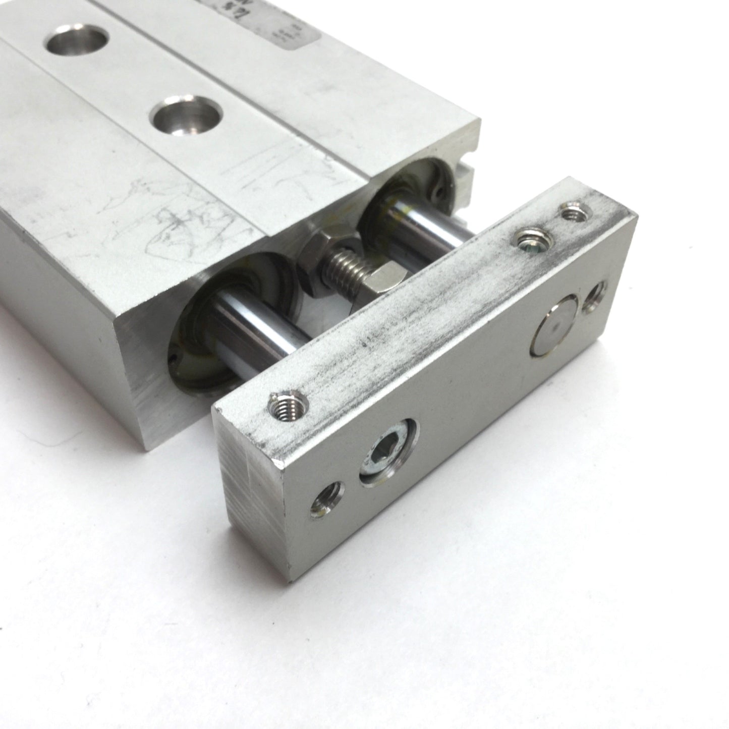Used Bimba TB-2010-MV Twin Bore Cylinder, Bore: 20mm, Stroke: 10mm, Ports: M5x0.8