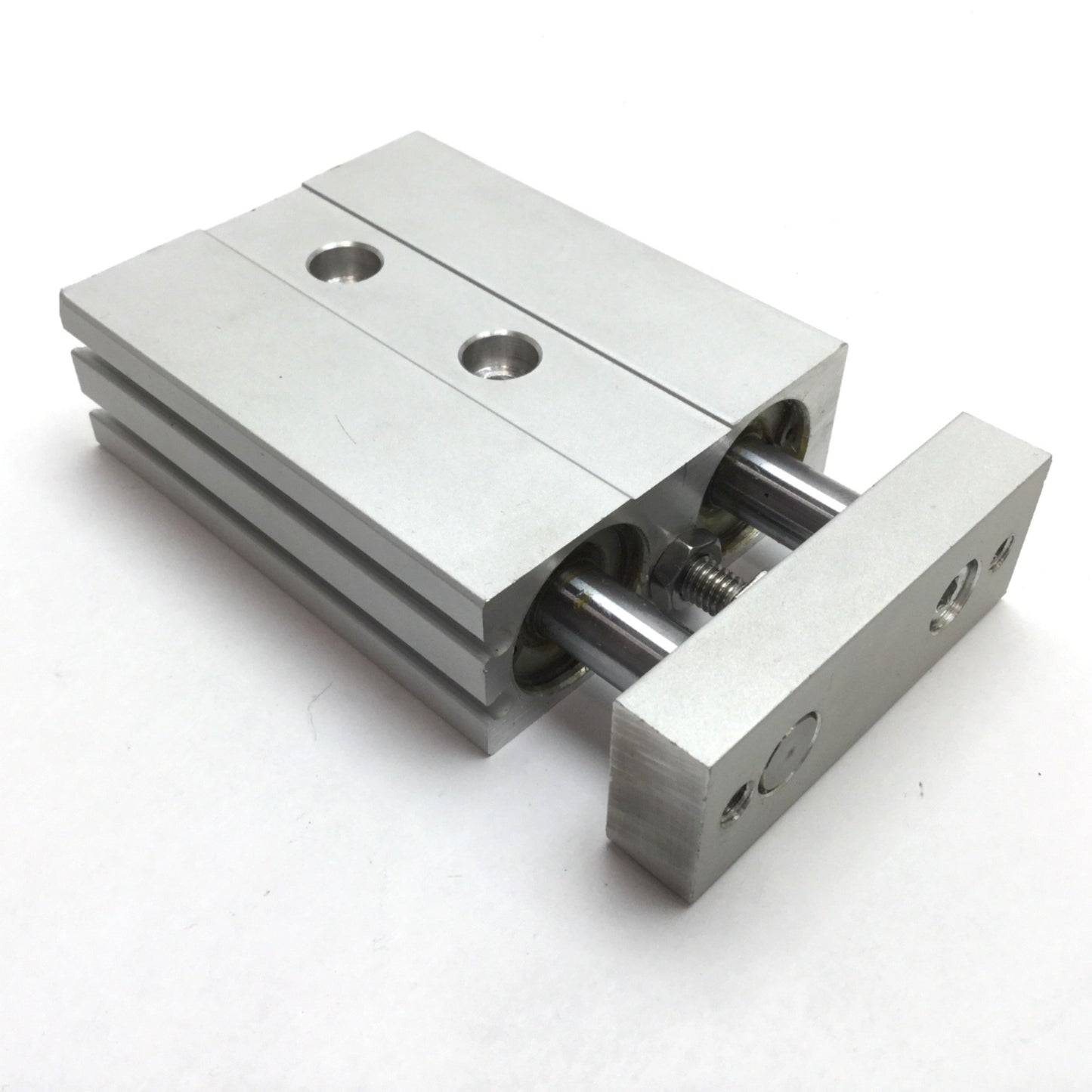 Used Bimba TB-2010-MV Twin Bore Cylinder, Bore: 20mm, Stroke: 10mm, Ports: M5x0.8