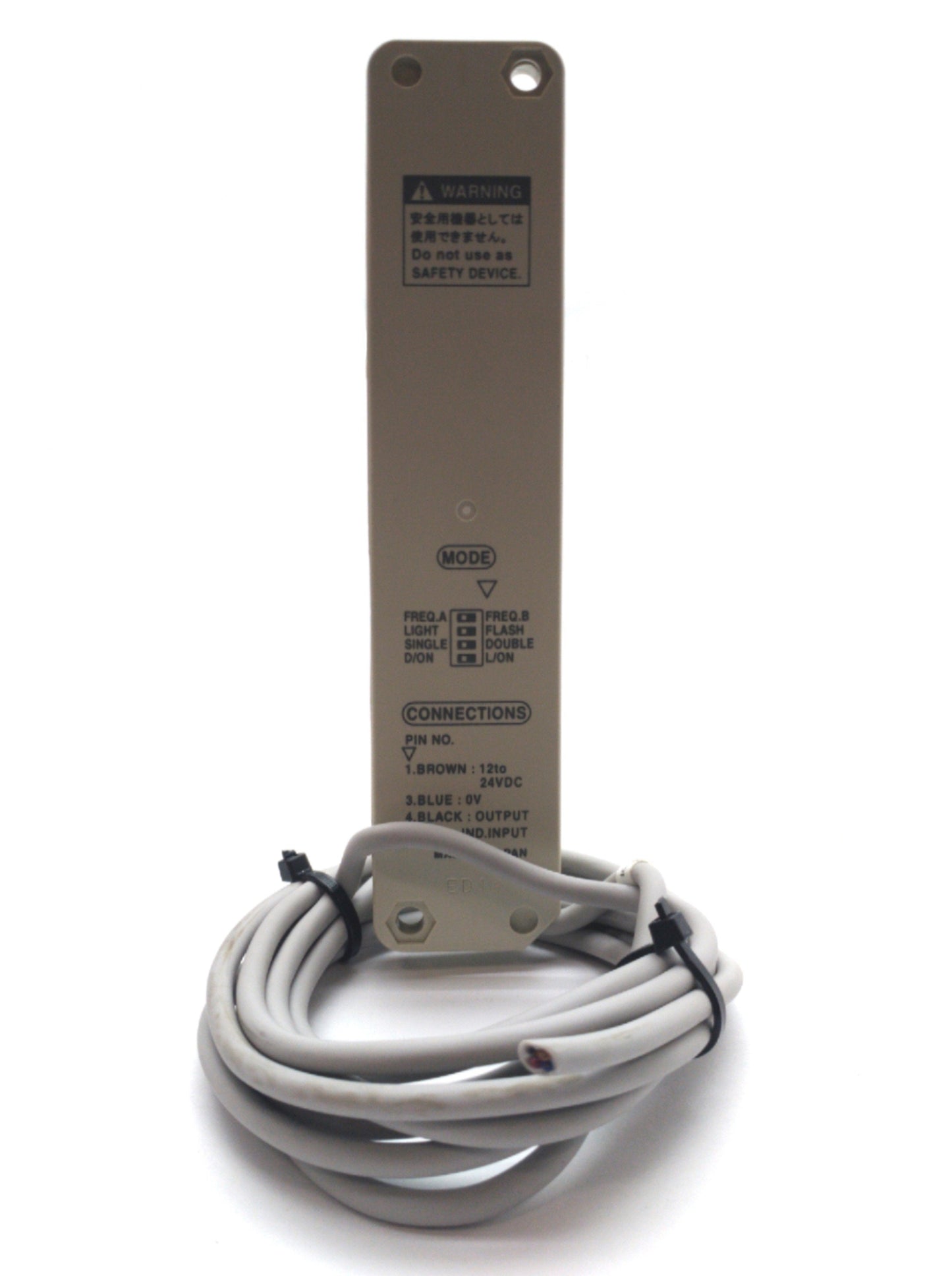 Used Panasonic NA1-5D-PN Through Beam Sensor Receiver 55mm x 3m Area 6' Long 12-24VDC