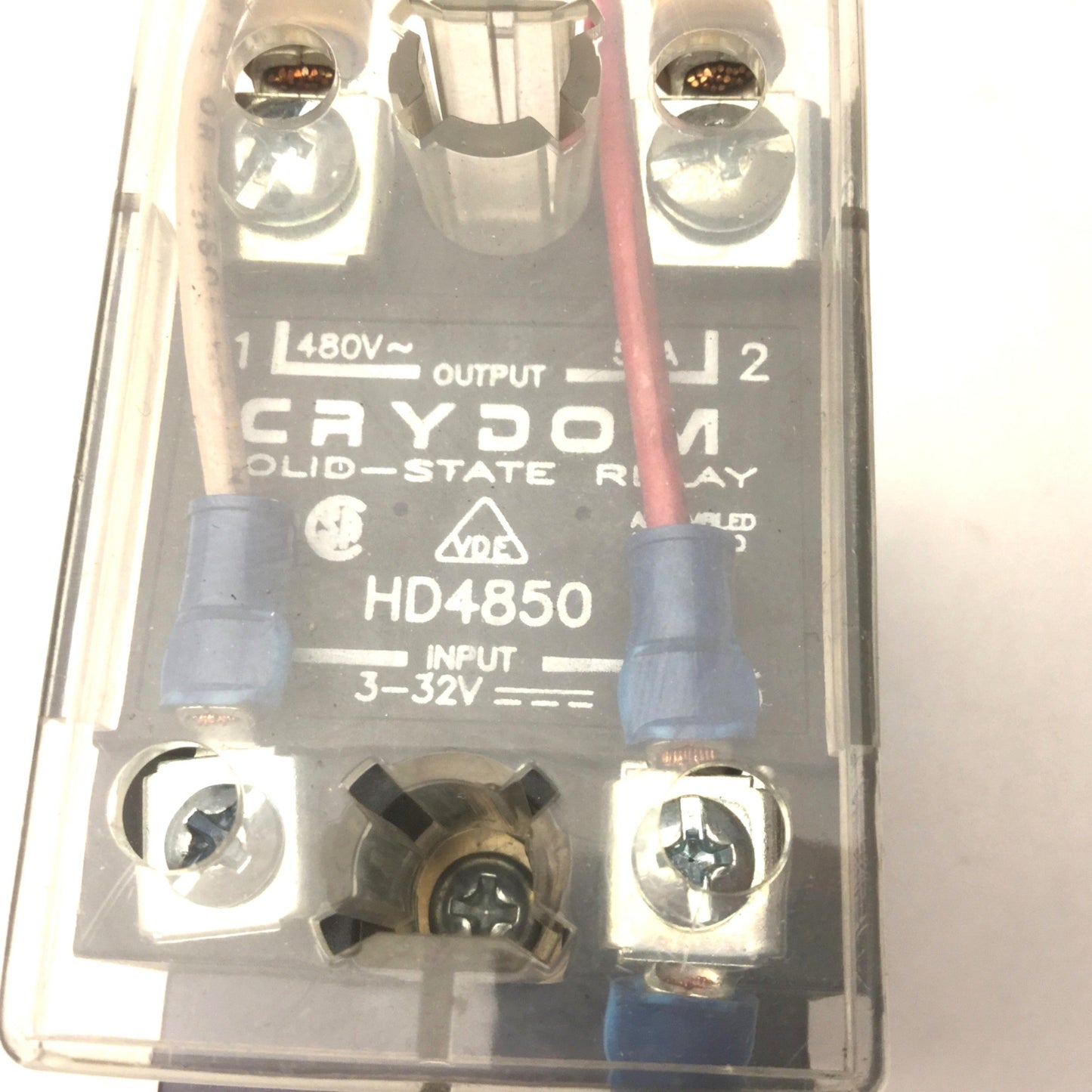 Used Crydom HD4850 Solid-State Relay, Input: 3-32VDC, Output: 480VAC 50A
