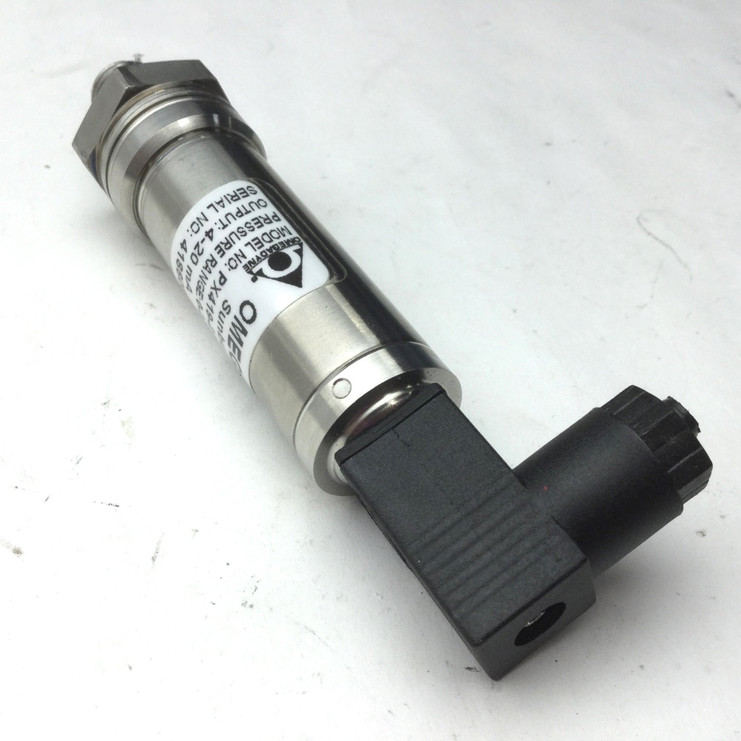 Used Omegadyne PX419-2.5VI-EH Pressure Transducer, 4-20mA Current Output, 0-2.5psi