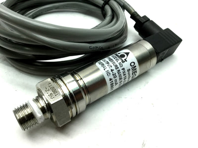 Used Omegadyne PX419-2.5VI-EH Pressure Transducer, 0-2.5psi, 4-20mA, Cable: 3m