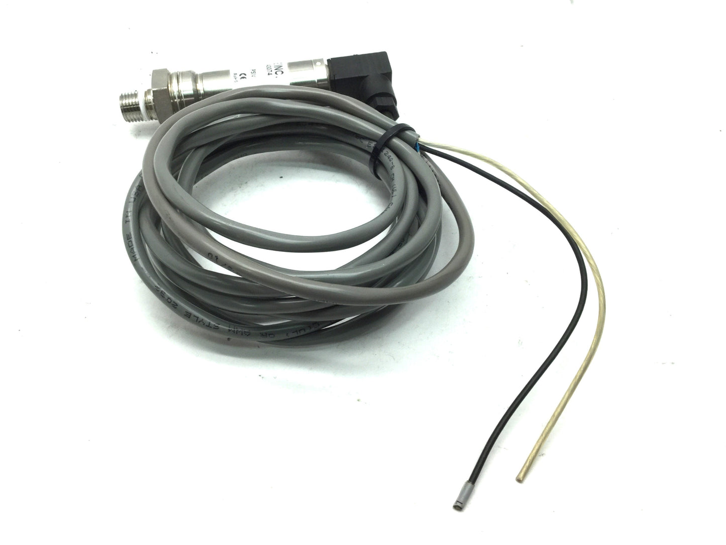 Used Omegadyne PX419-2.5VI-EH Pressure Transducer, 0-2.5psi, 4-20mA, Cable: 3m