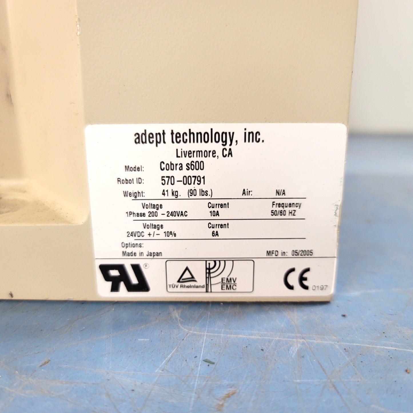 Used Adept Cobra s600 Table-Top SCARA Robot Manipulator Arm, Min/Max Reach 163/600mm