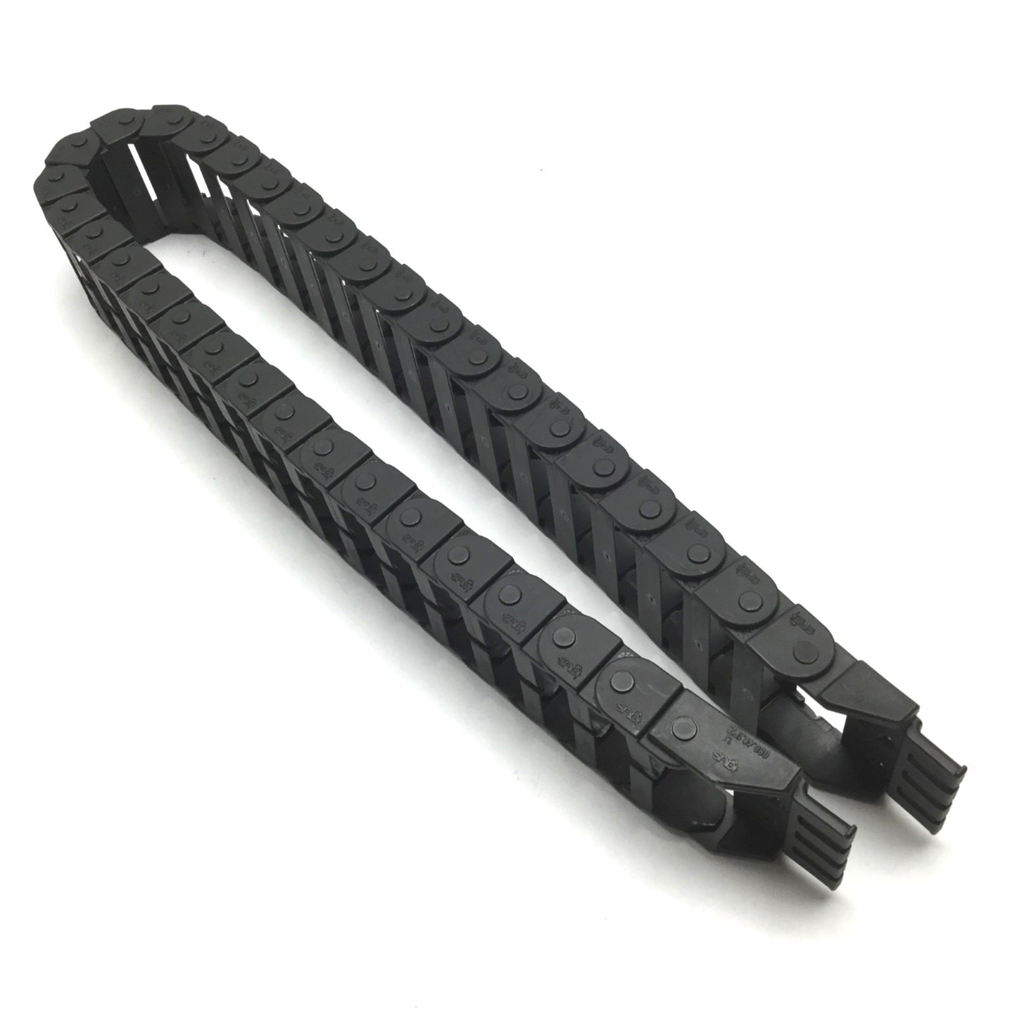 Used Igus E08.40.028 Energy Chain, Length: 28", Inside Dimensions: 1.58" x 0.55"