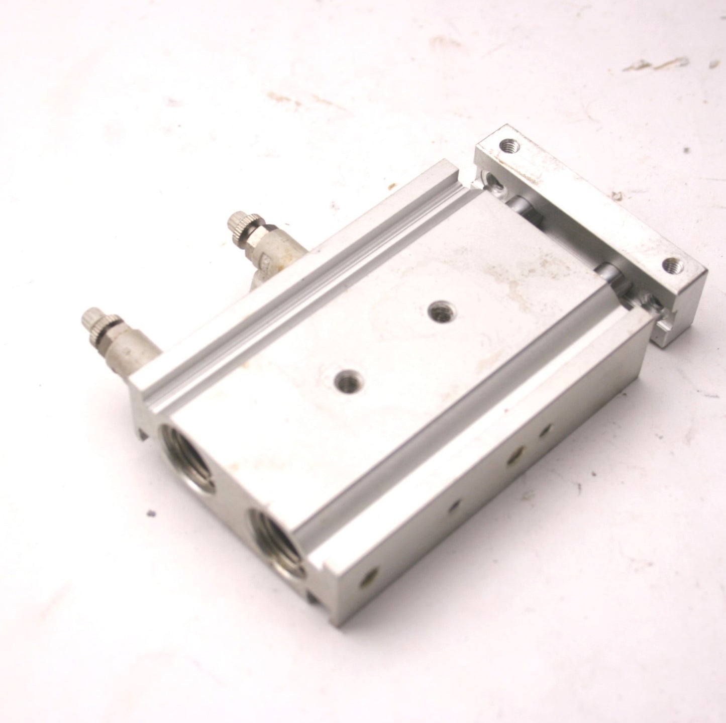 Used SMC CXSM15-25 Pneumatic Cylinder Slide, Dual Rod, Bore: 15mm Stroke: 25mm