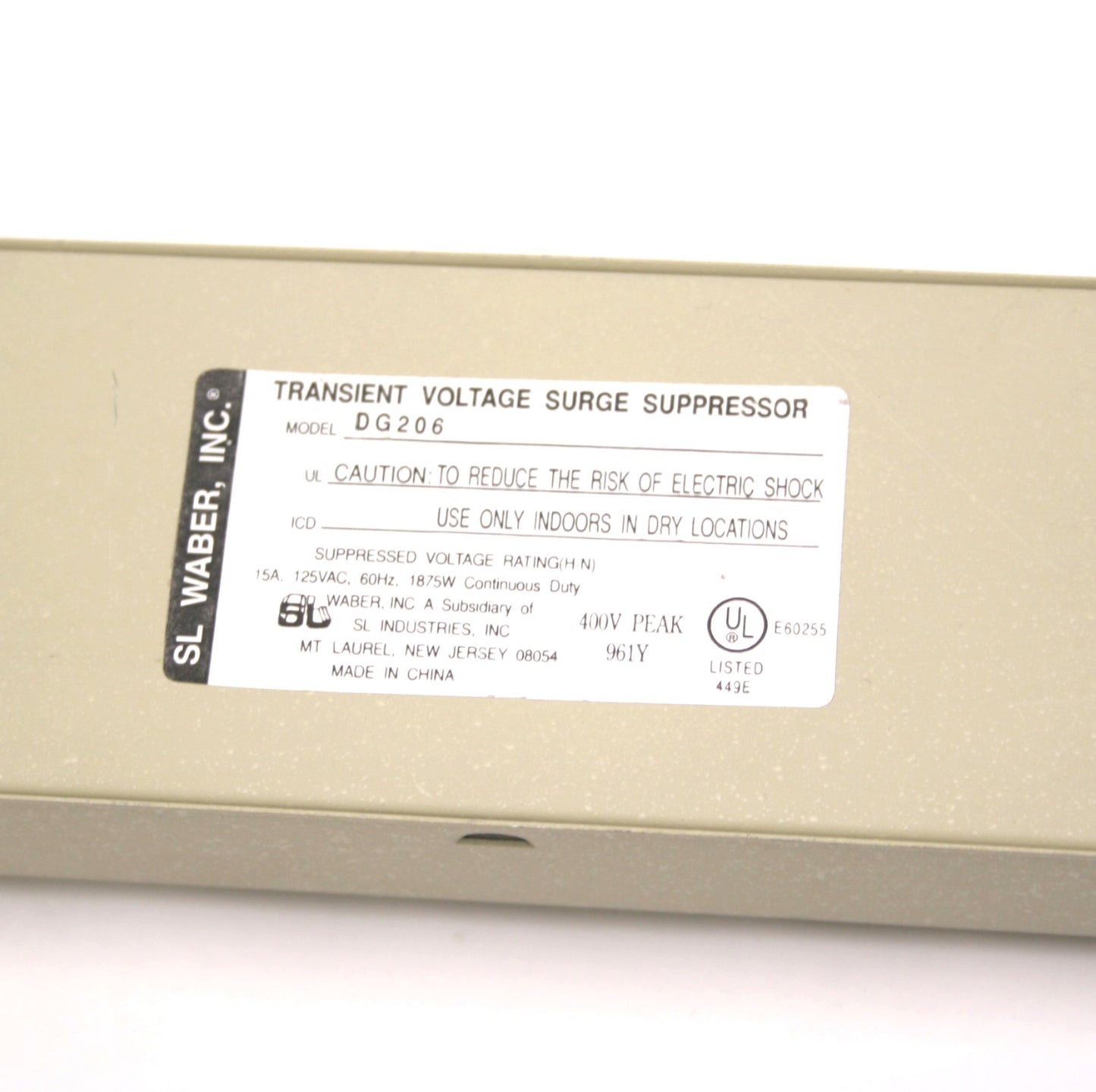 Used Datagard DG206 Transient Voltage Surge Suppressor Power Condensor 125V 60Hz 15A
