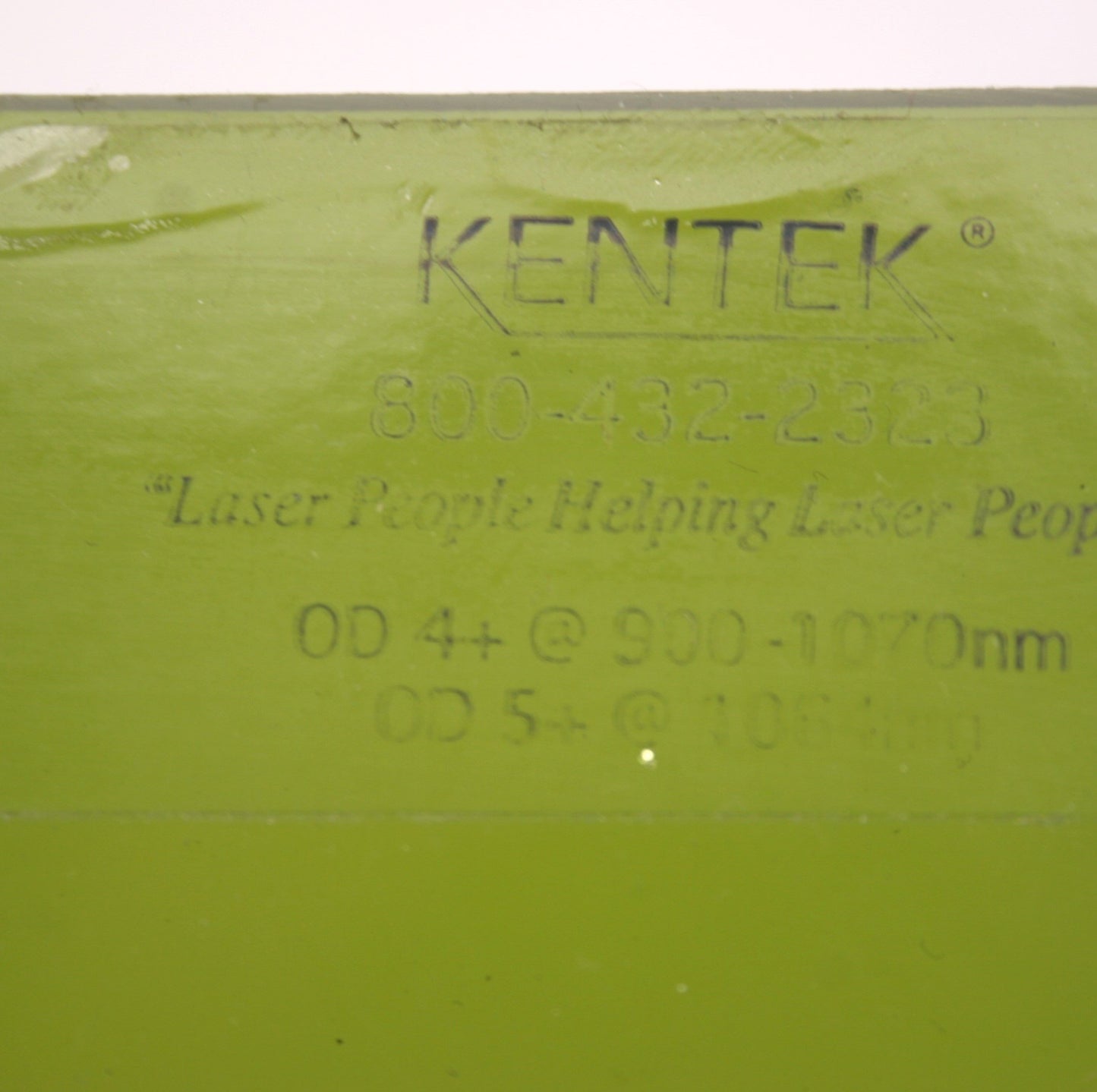 Used Kentek Laser Cabin Viewing Eye Safety Filter Window OD4+@ 900-1070nm OD5+ 1064nm