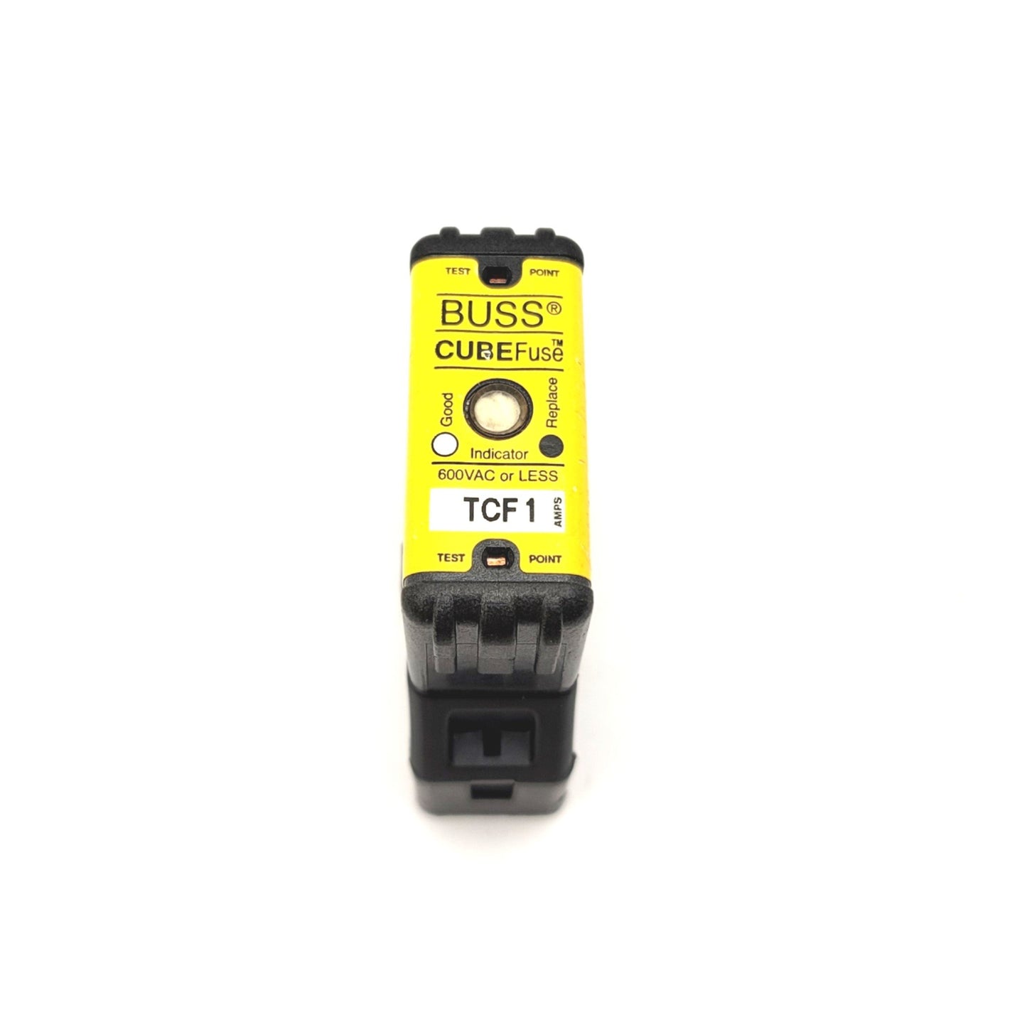 Used BUSSMANN TCF1 CUBE Fuse Dual Element Time-Delay Current Limiting Fuse With Base