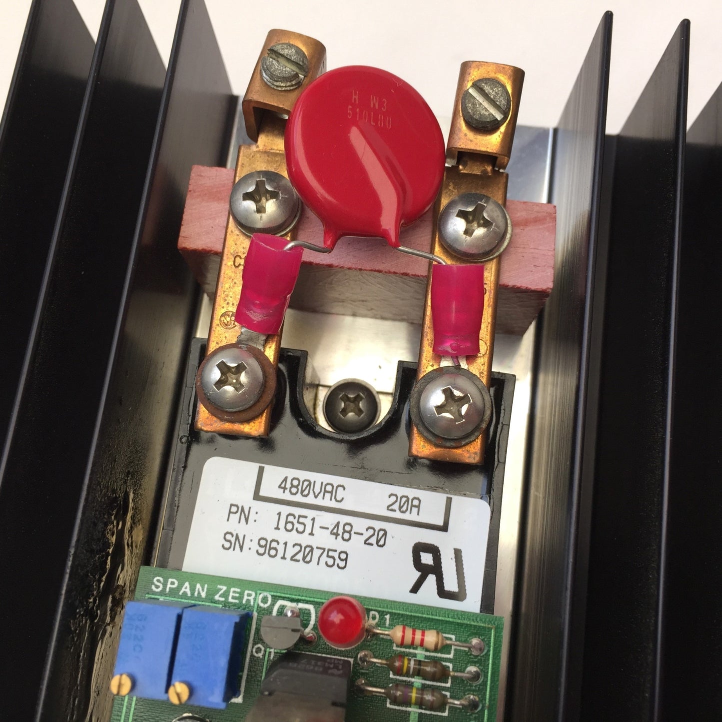 Used Control Concepts Inc. 3021-48-20 SCR Power Controller w/Heatsink 480VAC 20A