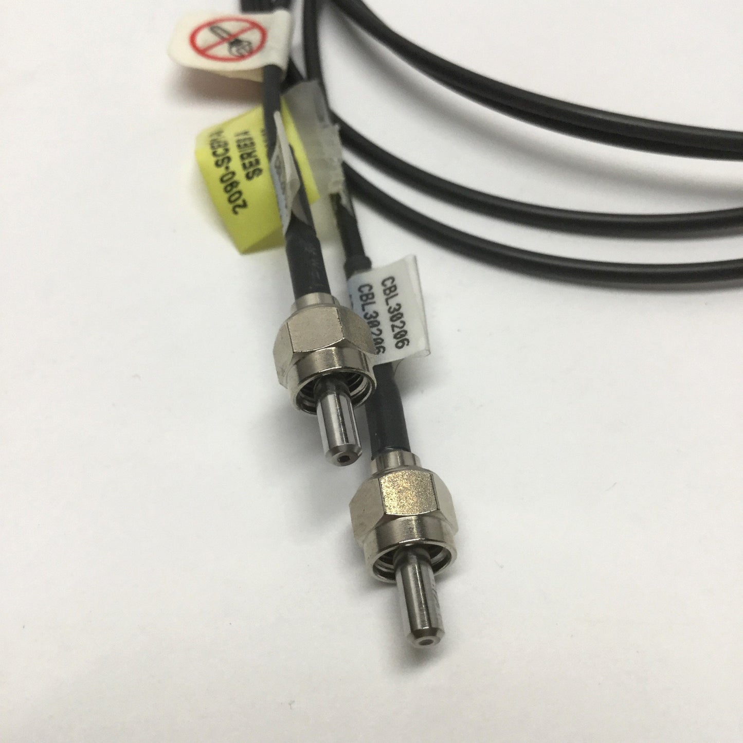 Used Lot of 2 Allen Bradley 2090-SCEP1-0 Ser A Sercos Kinetix Fiber Optic Cables, 1m