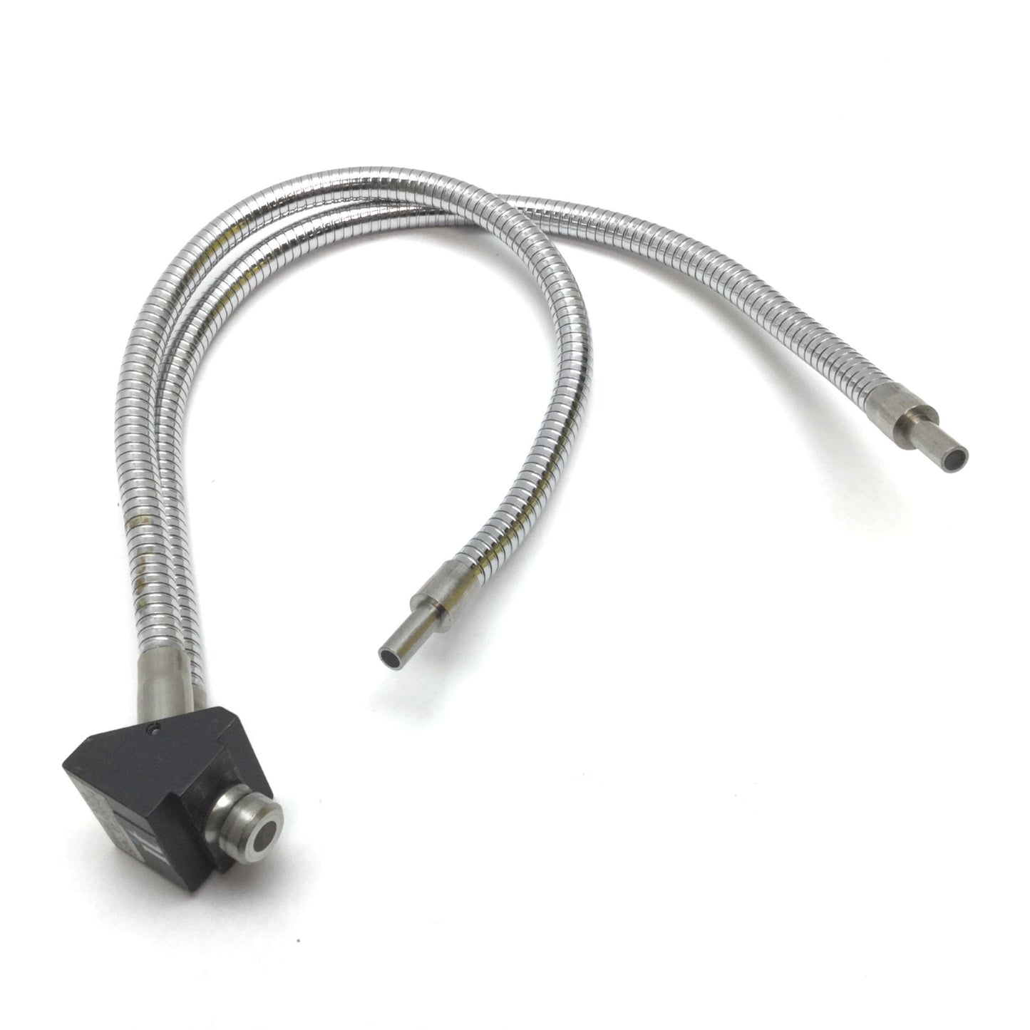 Used Dual Fiber Optic Microscope Light Guide, Gooseneck 5/8" In, 18" L *Bad Fibers*