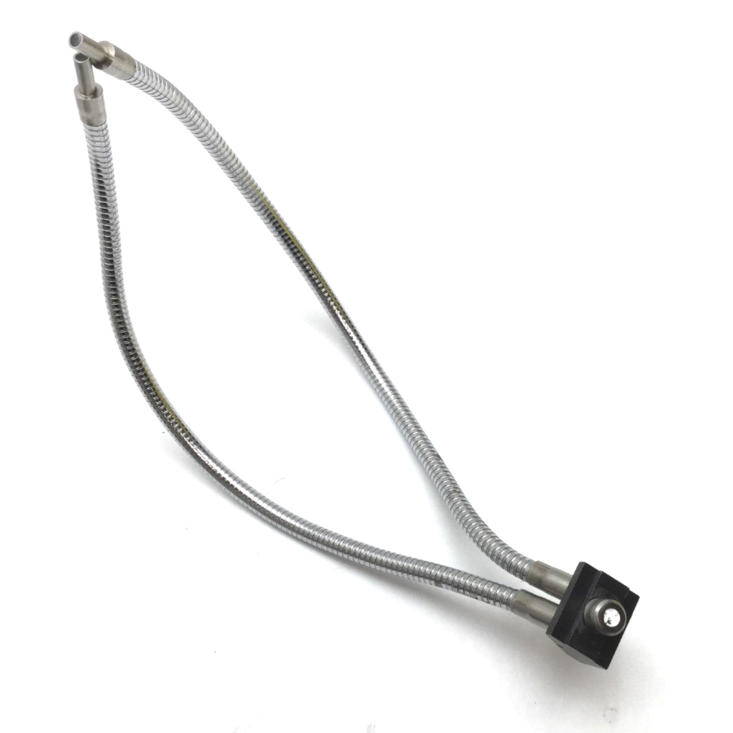 Used Dual Fiber Optic Microscope Light Guide, Gooseneck 5/8" In, 18" L *Bad Fibers*