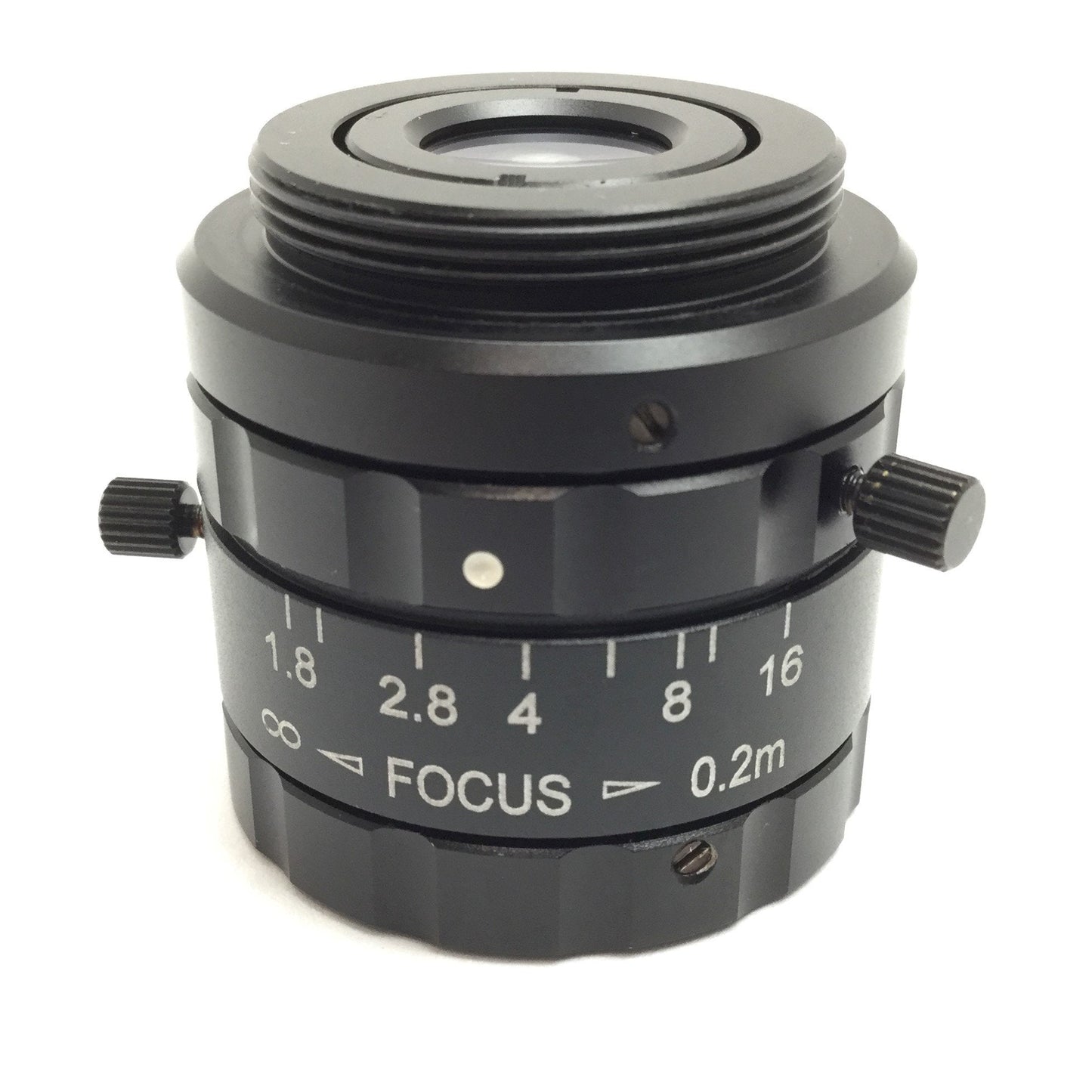 Used Edmund Optics 58001 Fixed Focal Length Lens Type C, 12mm, F/1.8-F/16, 2/3"