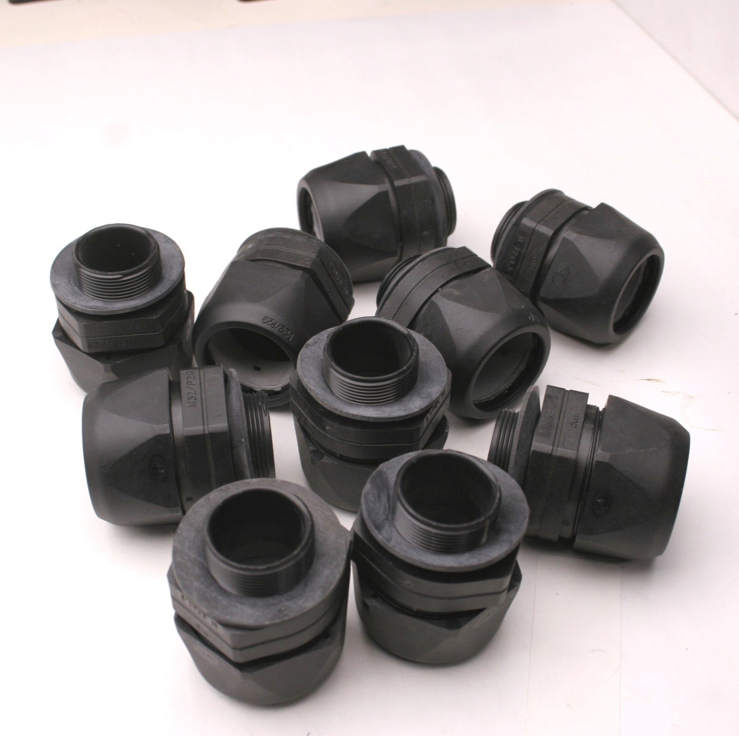 Used Lot of 10 MurrPlastik Type VG Non-Metallic Conduit Fittings, M32/P29, M32x1.5