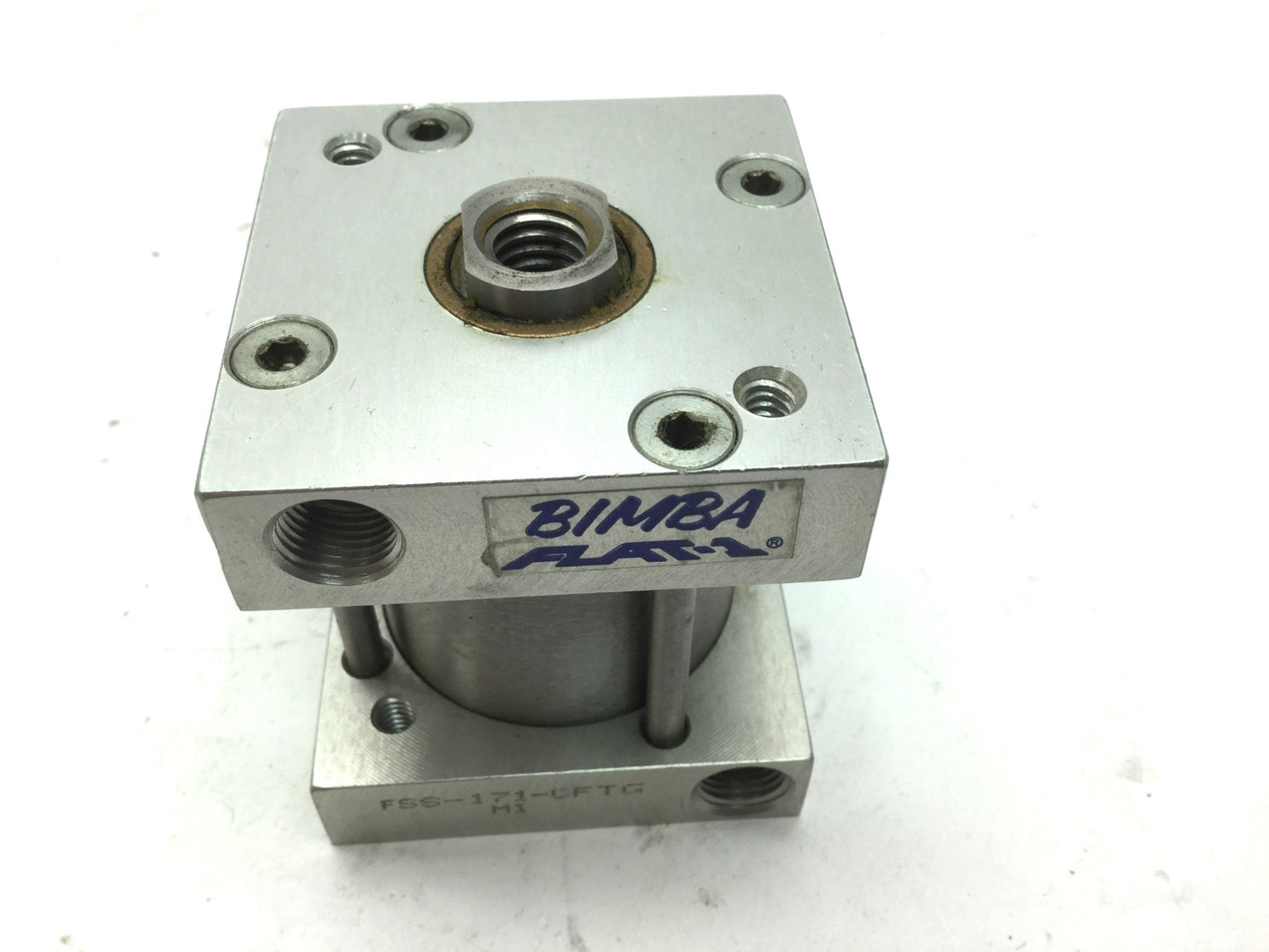 Used Bimba FSS-171-CFTG Flat-1 Square Cylinder Single Acting 1" Stroke 1-1/2" Bore