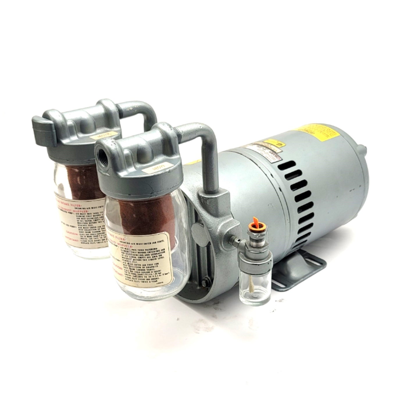 Used GAST 0822-V2-G273 Rotary Vane Vacuum Pump 208-220/440VAC 3-Ph, 1/2HP, 23in.Hg