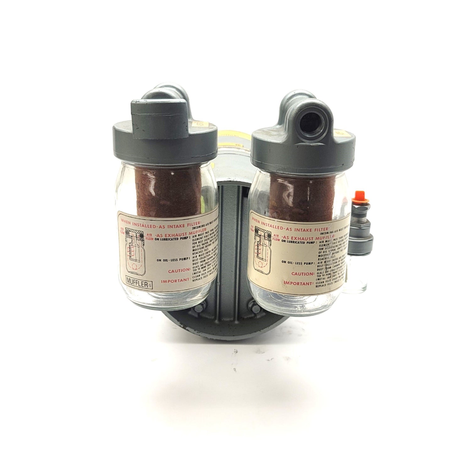 Used GAST 0822-V2-G273 Rotary Vane Vacuum Pump 208-220/440VAC 3-Ph, 1/2HP, 23in.Hg
