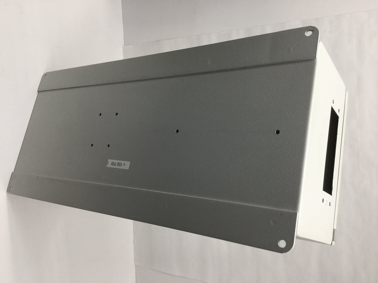 Used Hoffman LHC236016 Steel Electrical Enclosure Box 230mm x 600mm x 160mm *Holes*