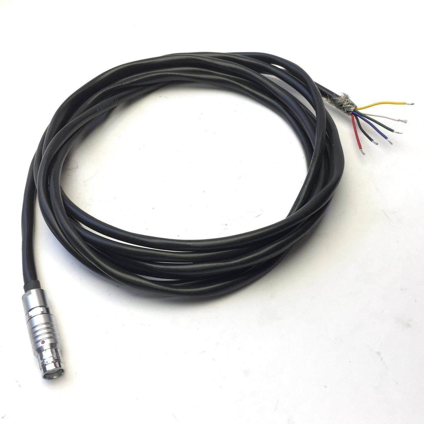 Used ODU Mini-Snap Circular Push-Pull 6-Pin Female Connector - Flying Leads Cable 12'