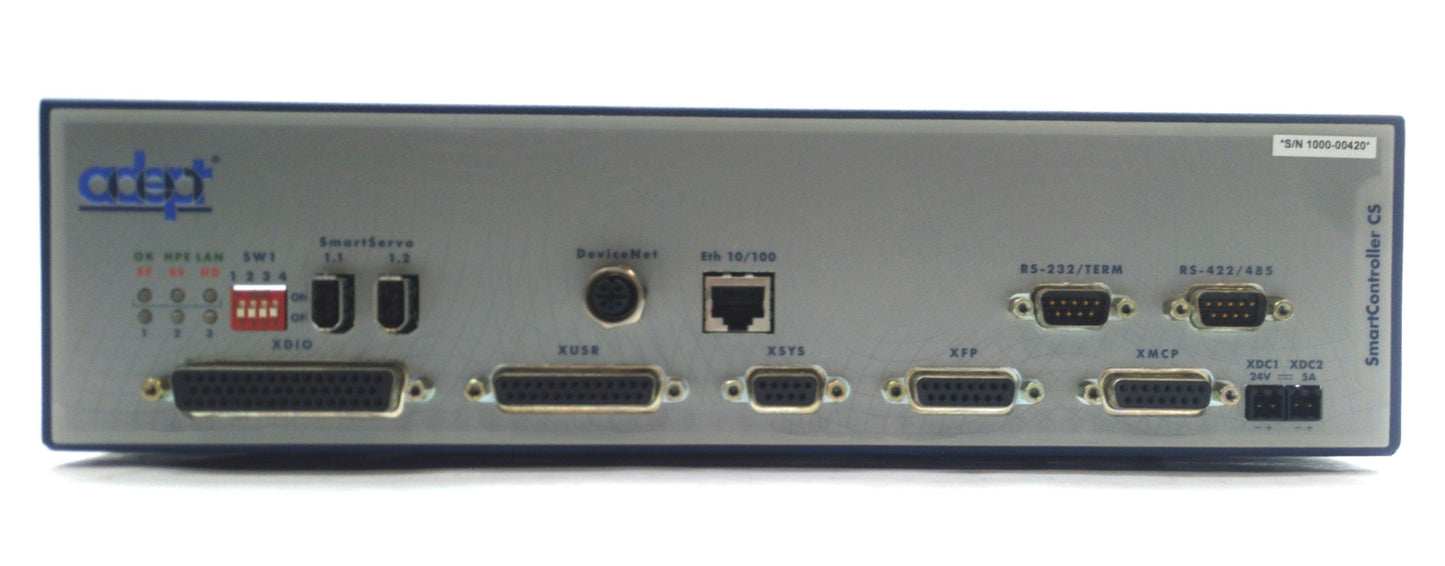 Used Adept 10000-310 Rev. D Smart Robot Controller CS IEEE-1394 I/O w/128MB CF Card