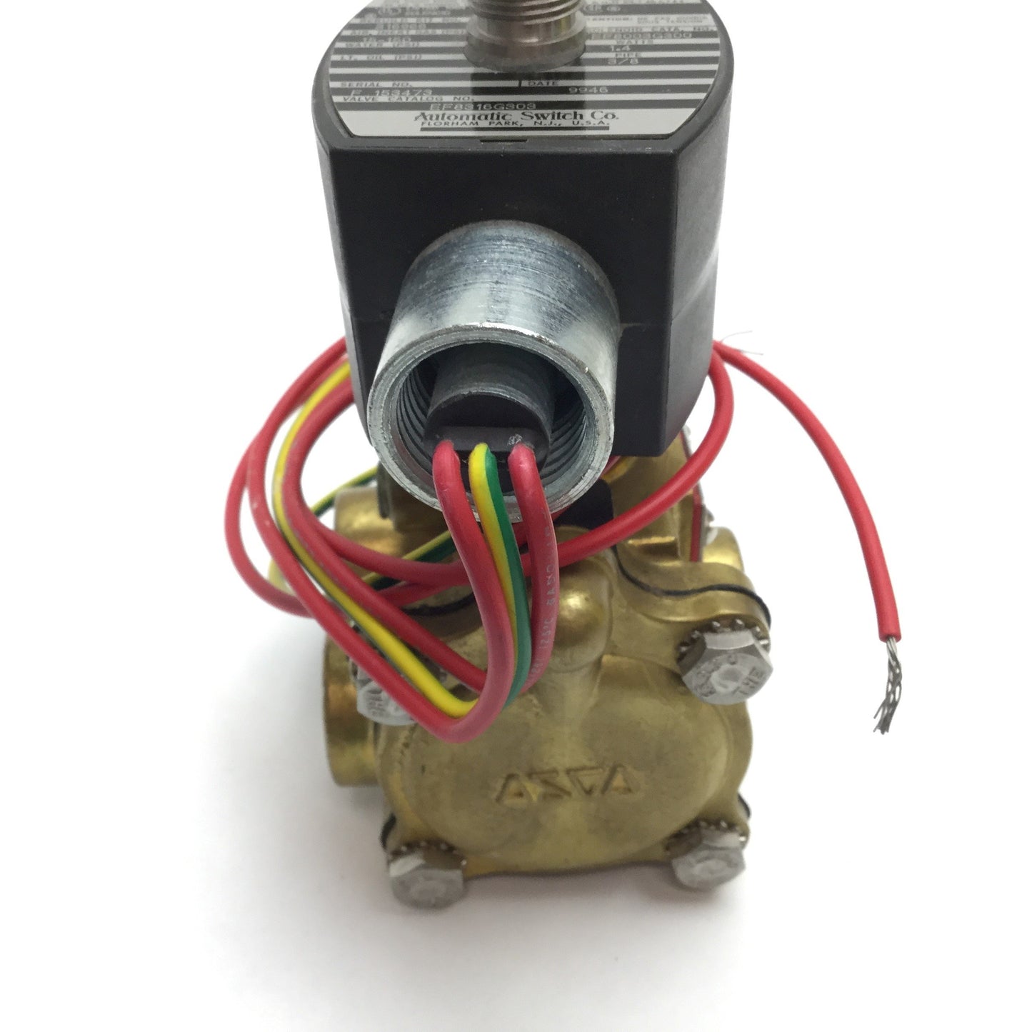 Used Asco Red-Hat EF8316G303 Solenoid Valve, Pressure: 15-150psi, Ports: 3/8" NPT
