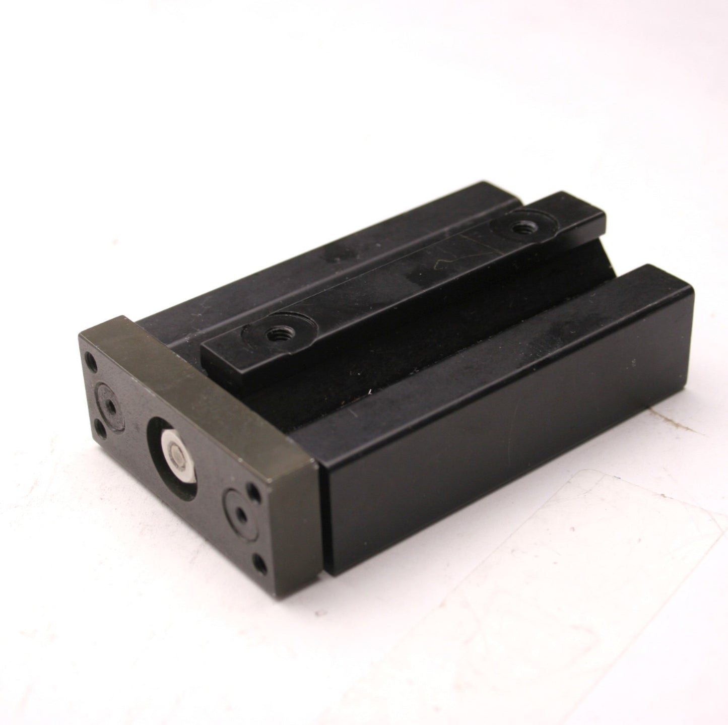 Used Double Acting 1.5" Stroke Pneumatic Guided Cylinder, 10/32-M5 x 0.8 Ports