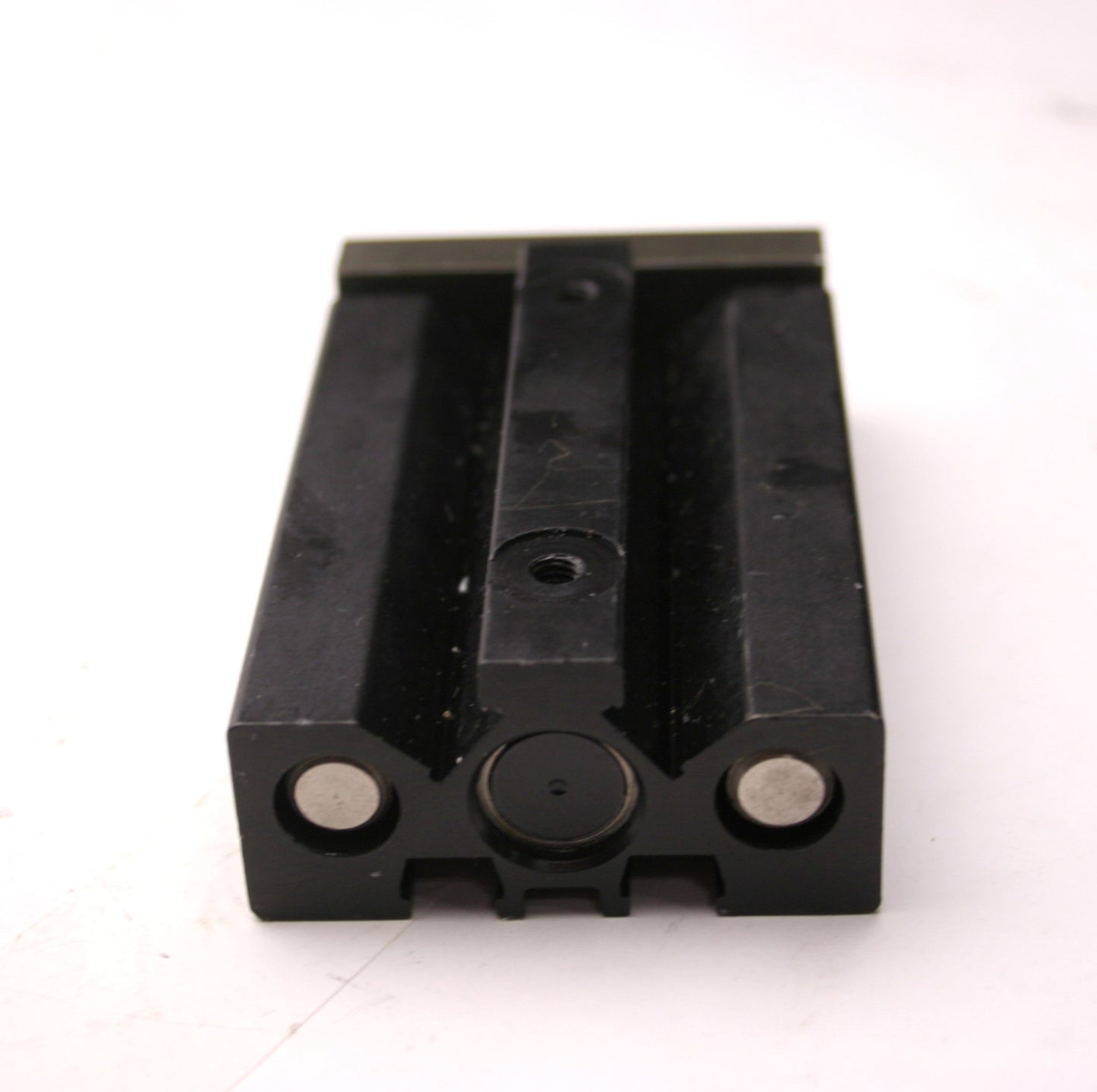 Used Double Acting 1.5" Stroke Pneumatic Guided Cylinder, 10/32-M5 x 0.8 Ports