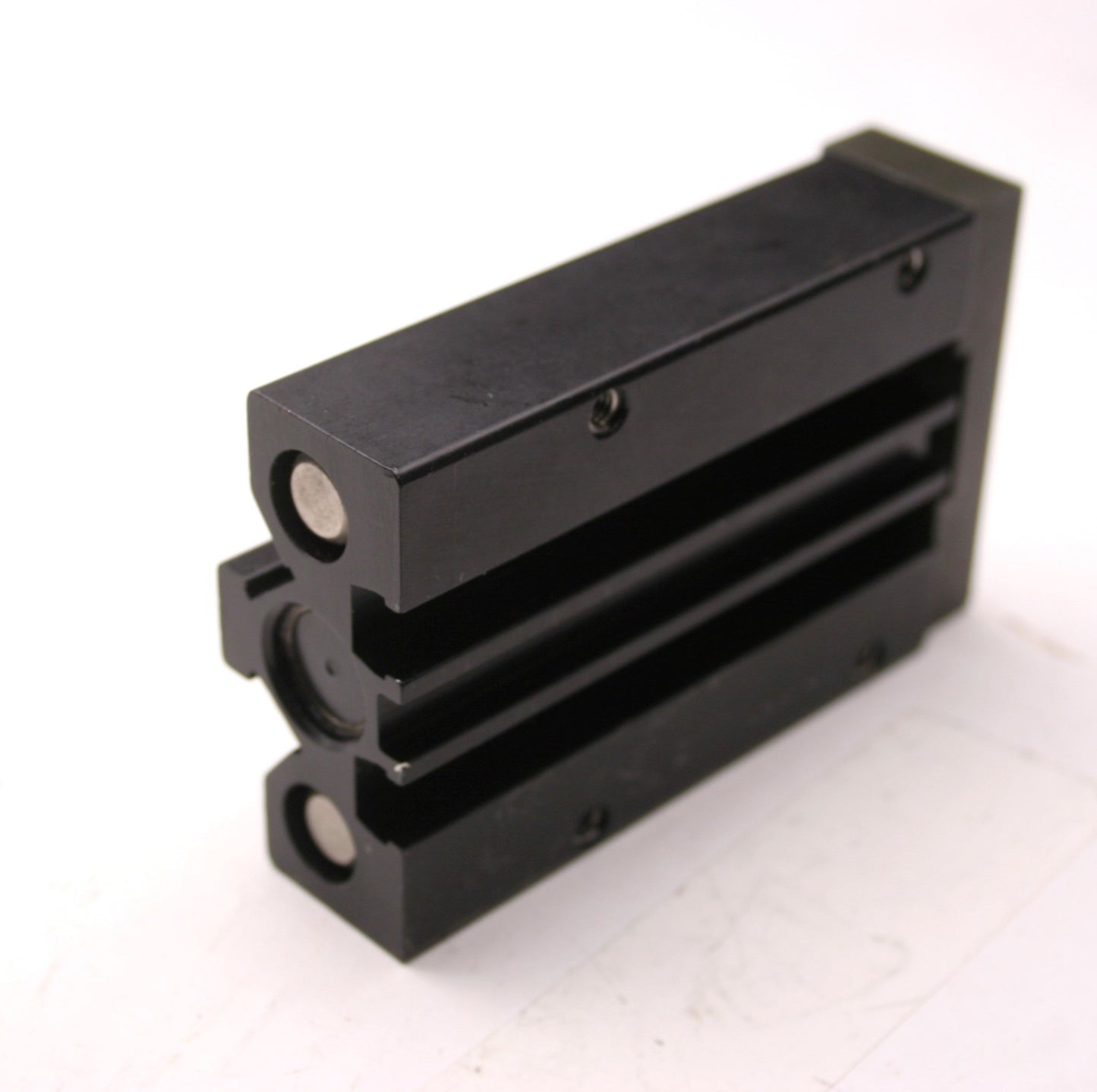 Used Double Acting 1.5" Stroke Pneumatic Guided Cylinder, 10/32-M5 x 0.8 Ports