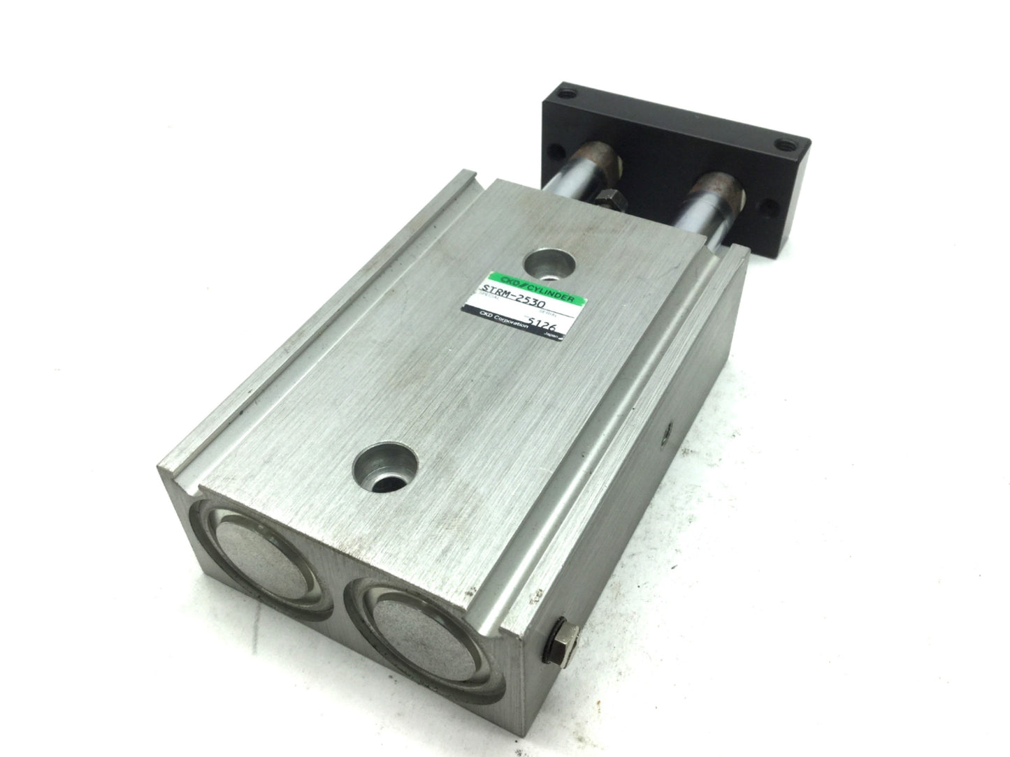Used CKD STRM-2530 Twin Rod Pneumatic Cylinder Bore: 25mm, Stroke: 30mm, 100 PSI