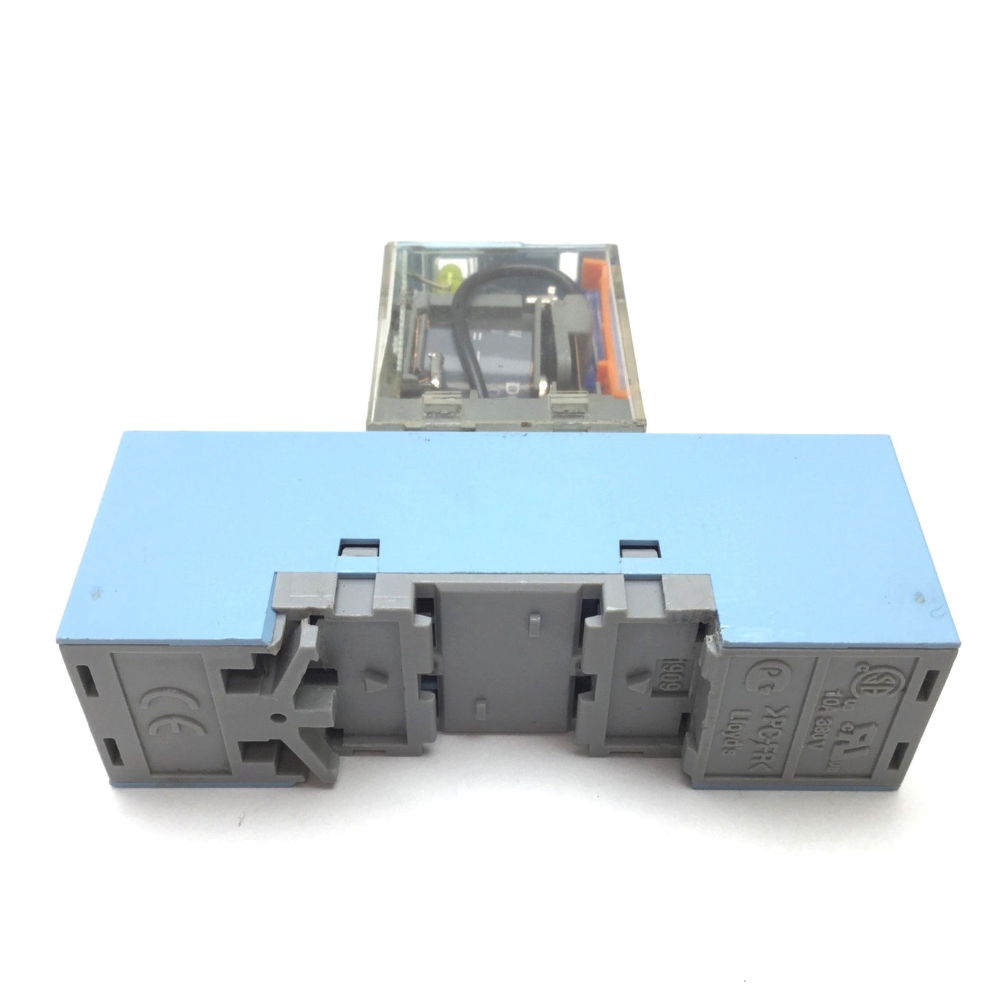 Used Releco C7-A20X Ice Cube Relay, DPDT, Coil: 24VDC, Rating: 10A 250V, With Socket