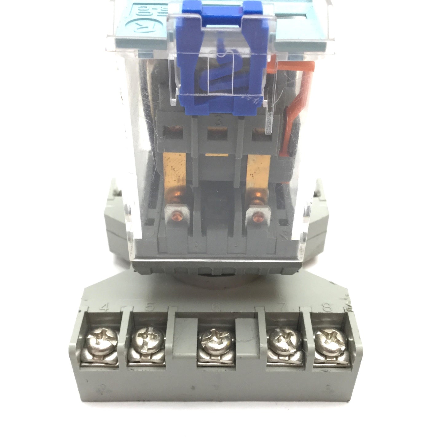 Used Releco C3-R20 Ice Cube Relay, DPDT, Coil: 12VDC, Rating: 10A 380VAC, With Socket