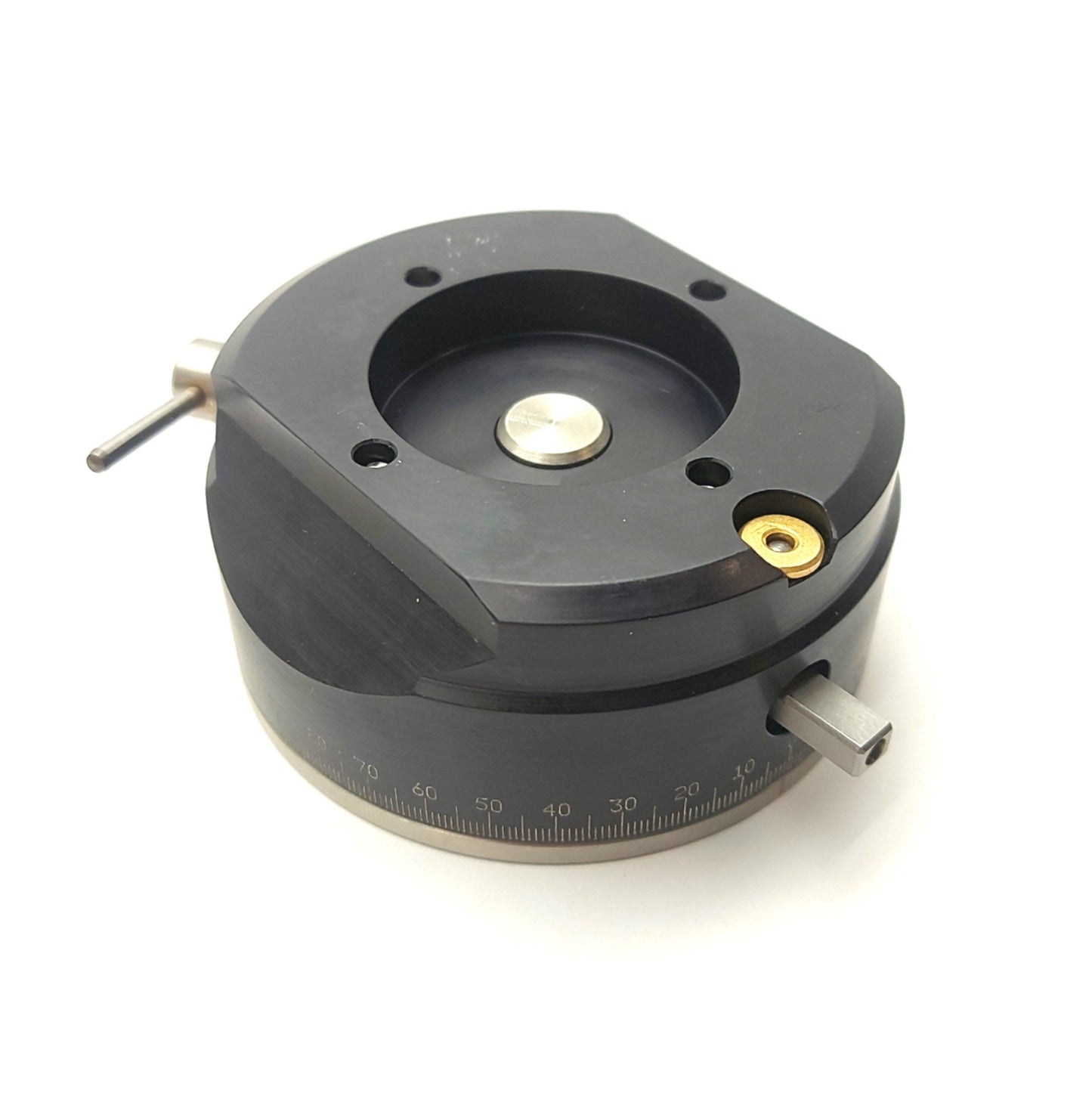 Used Rotary Manual Optic Mount, 360°/180° Indexed, Ø84 x 39mm, M4 & M6 Thread