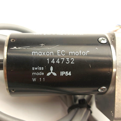 Used Maxon 144732 EC DC Brushless Motor, 8mm Shaft, 170mm Long, IP54