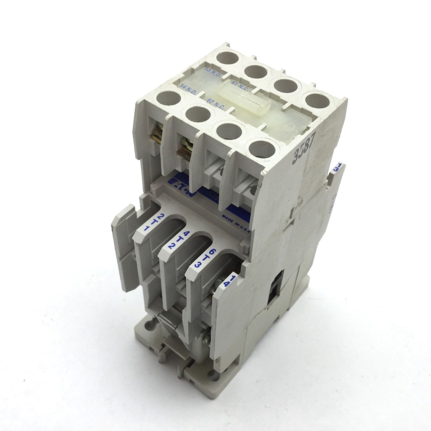Used Eaton Cutler Hammer CE15ANS3 Contactor, 3-Pole, Coil 110/120VAC, W/ C320KGT3 Aux