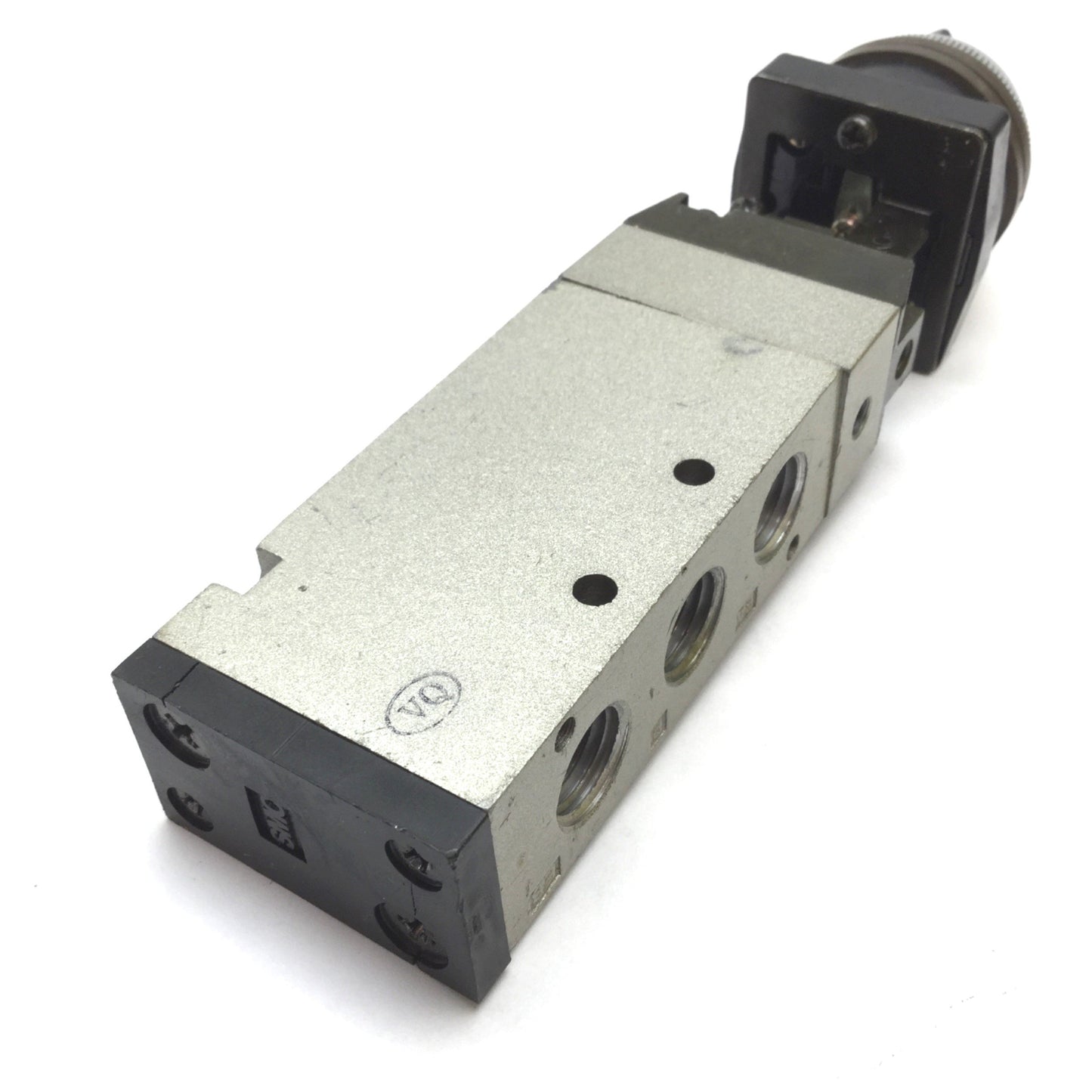 Used SMC NVFM251-N02-34B Mechanical Valve, 2-Position Selector 5-Port 1/4" NPT 140psi