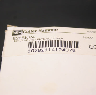 New Eaton Cutler-Hammer E26BNV4 Stacklight, 110/125V, Bi-Tonal, E26 Series