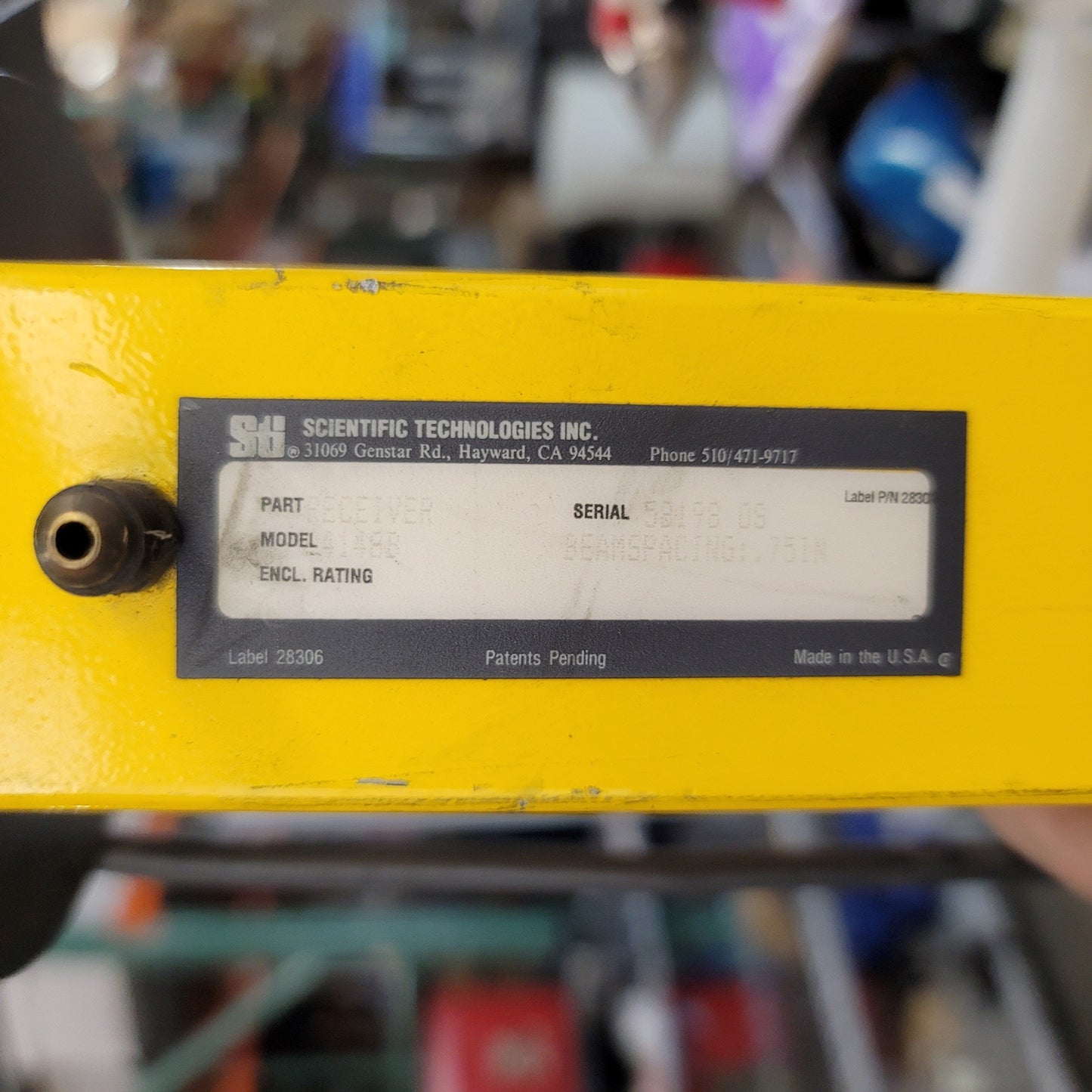 Used STI 4148B OptoSafe P4100 Light Curtain Receiver And Receiver Set Height: 48"