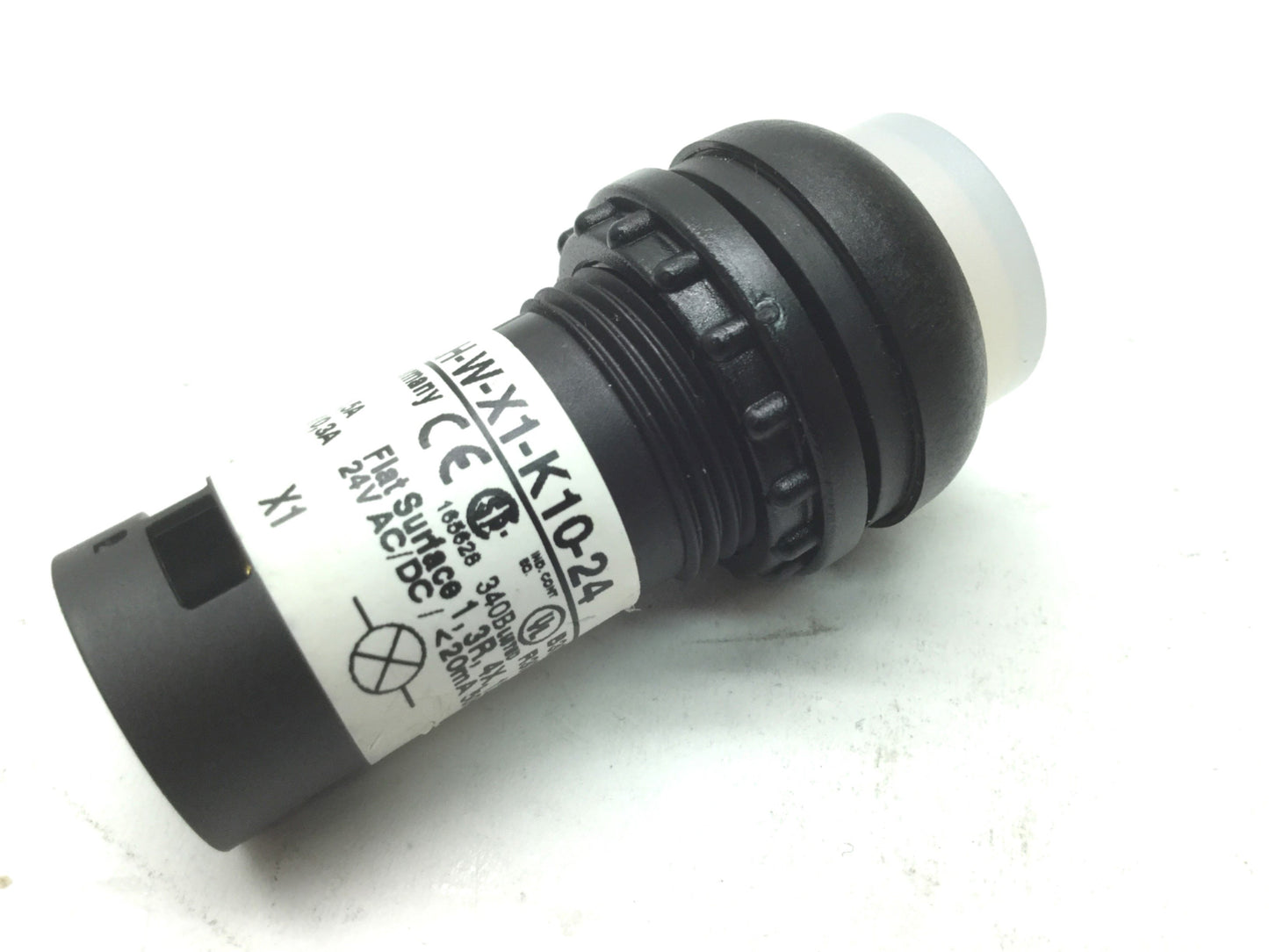 Used Eaton C22S-DLH-W-X1-K10-24 Push Button Indicator Light 22mm 24VDC