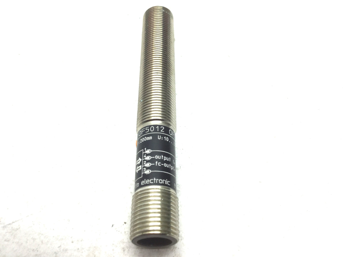 Used IFM Electric OF5012 OFT-FPKG/US Photoelectric Sensor Infrared 10-36VDC PNP M12x1