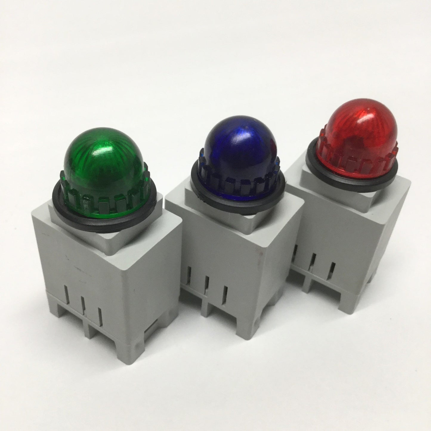 Used C3controls Super Bright LED Indicator Light Units Red, Blue, & Green 24V AC/DC