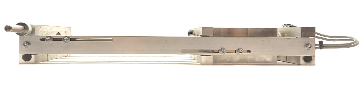 Used mta MS-20-200 Linear Positioning Stage 205mm Travel 10mm Lead 110 x 100mm Stage
