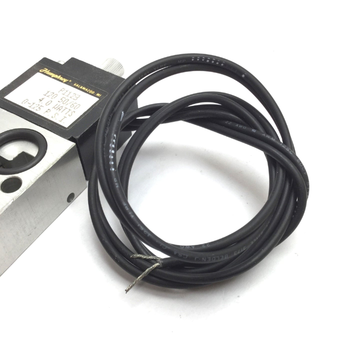 New – Open box Humphrey P1123 Solenoid Valve, 2-Position 4-Port, 120VAC, 1/8" NPT, 0-125psi