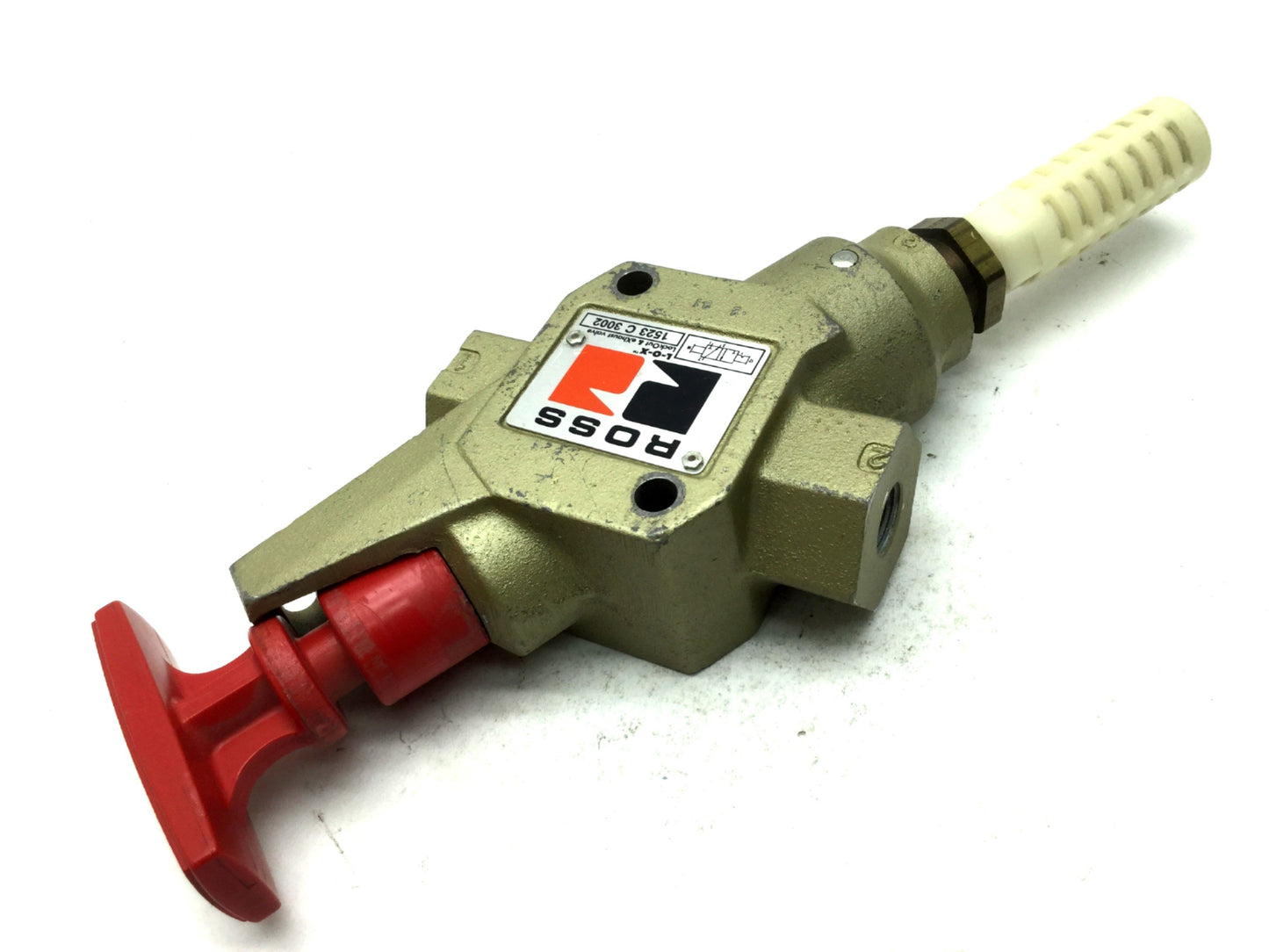 Used Ross 1523-C-3002 Pneumatic Lockout Tag Out Exhaust Valve L-O-X 3/8" BSPP 300 PSI