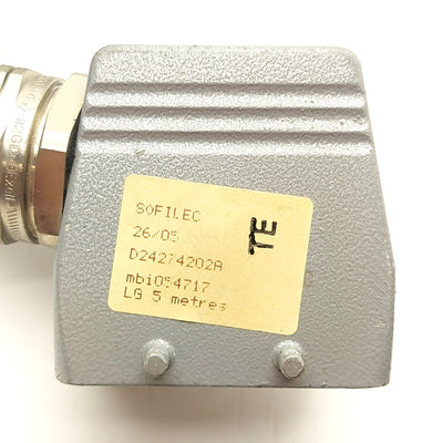 Used Staubli D24274202A TX/CS8 Series Main Robot Cable 5m Long 33-Pin Male to Female