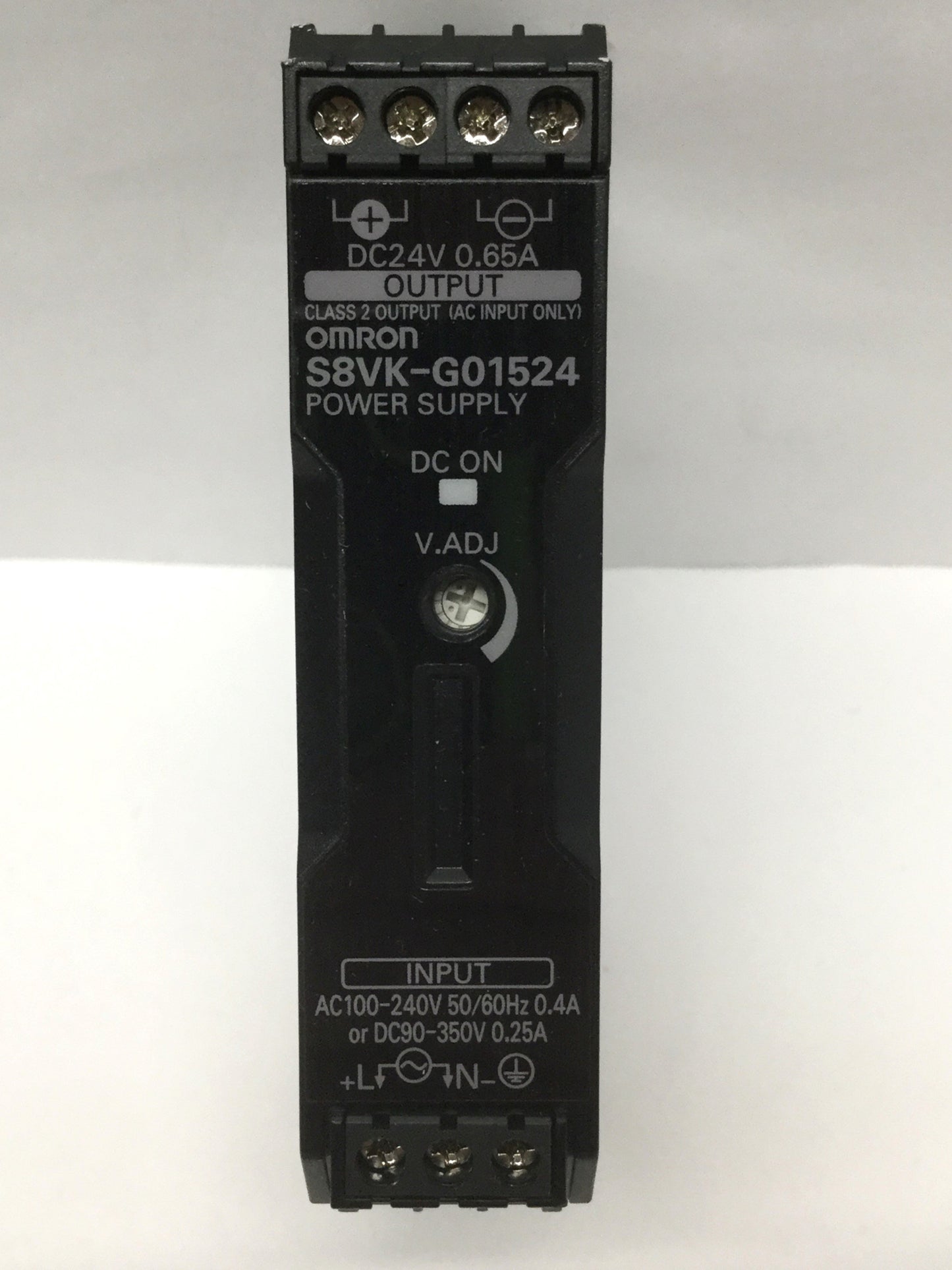 Used Omron S8VK-G01524 Switch Mode Power Supply 100-240VAC In, 24VDC 0.65A Out 15W