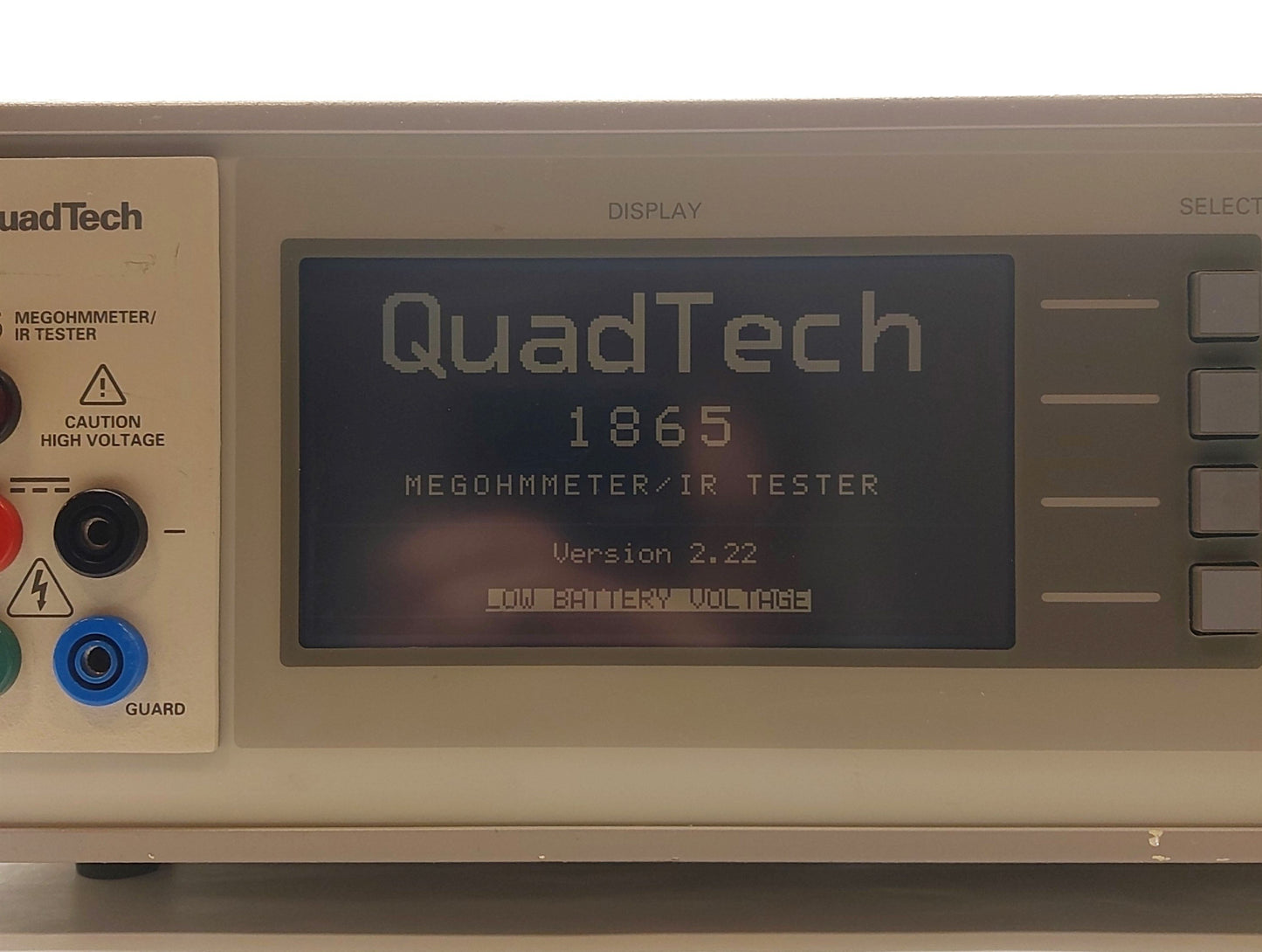 Used QuadTech 1865 Megaohmmeter/IR Tester, 1kΩ-100TΩ, 1-1000VDC, RS-232, 90-250VAC