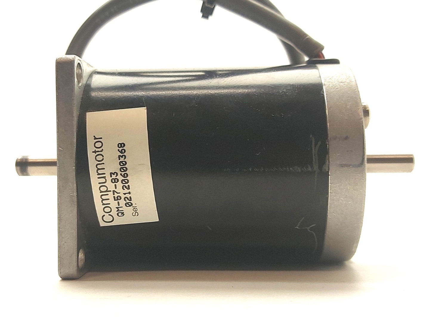 Used Parker QM-57-83 Compumotor Stepper Motor1/4" Shafts 40oz-in NEMA 23 12" Cable